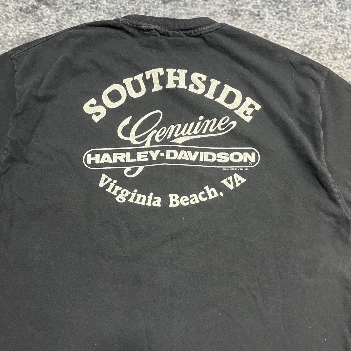 Harley Davidson Vintage Faded Harley Davidson Big Logo Biker Tee Shirt XL Size US XL / EU 56 / 4 - 6 Thumbnail