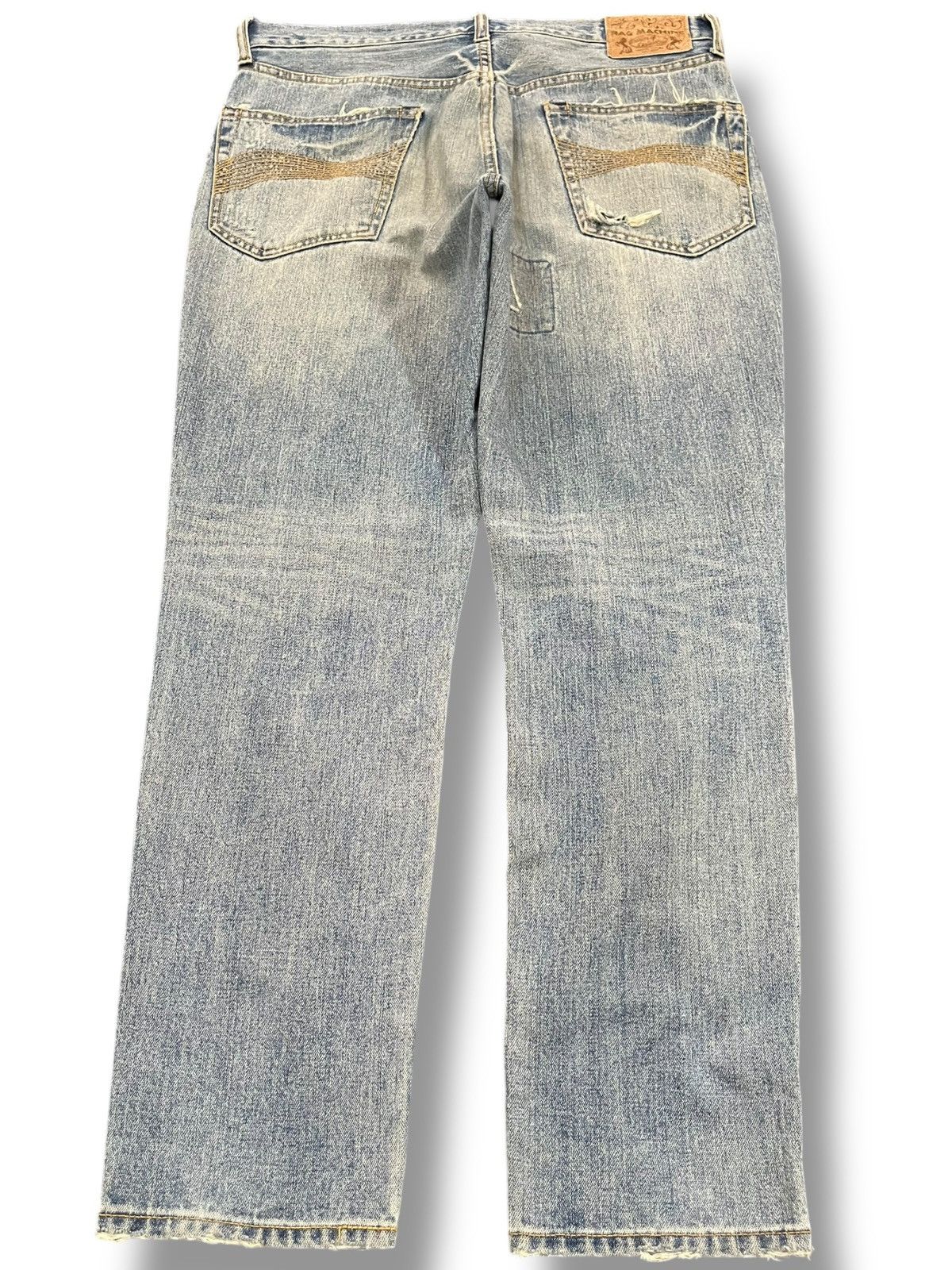 Beauty Beast × Hysteric Glamour × Le Grande Bleu (L.G.B.) Vintage Rag Machine Patchwork Distressed Denim Size US 35 - 5 Thumbnail