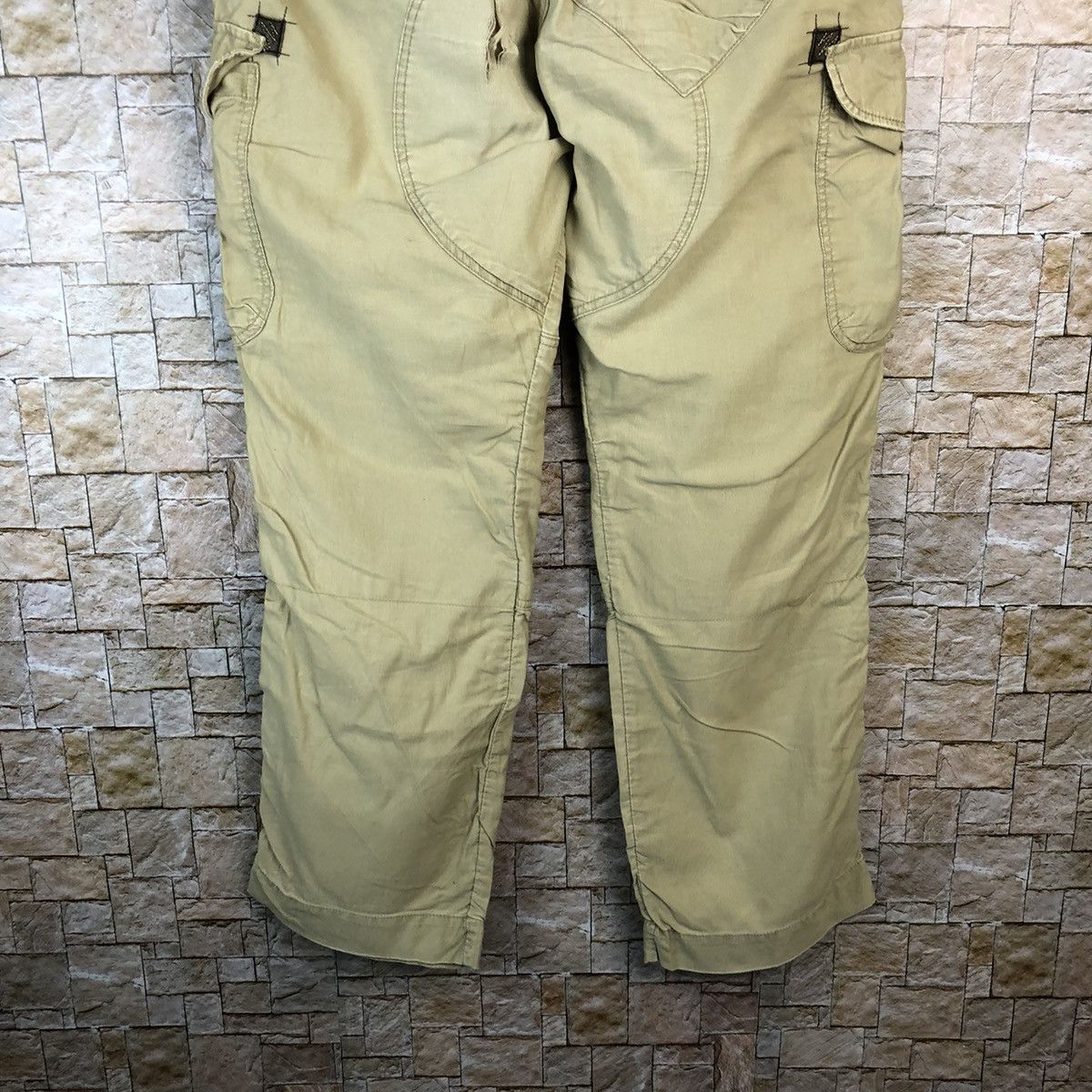 Japanese Brand Back Number Brown Cargo Multipocket Pants #A1134 Size US 35 - 18 Thumbnail