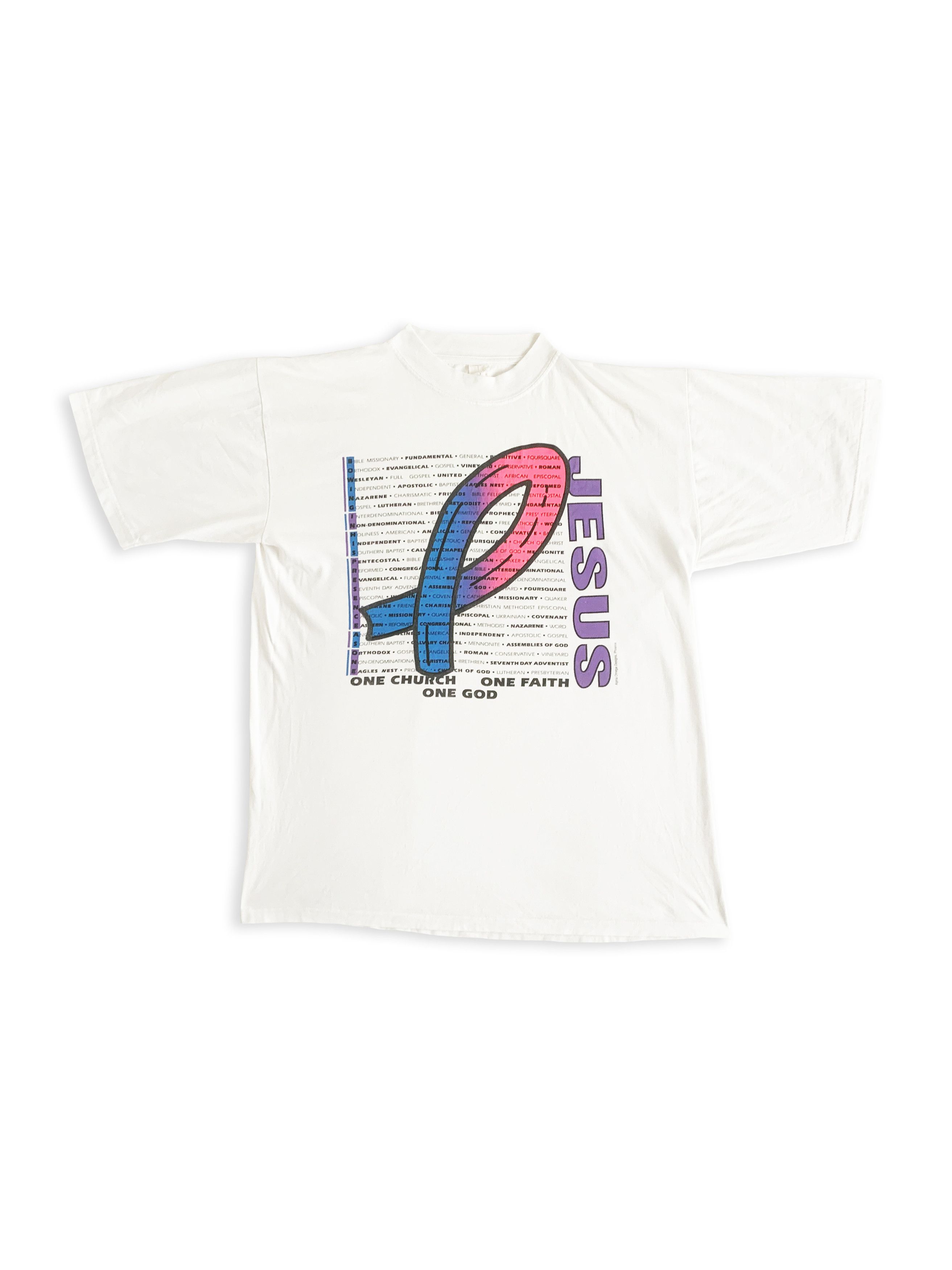 Other Vintage 90s CHRISTIANITY t shirt Alpha Omega Designs Tee Size US M / EU 48-50 / 2 - 1 Thumbnail