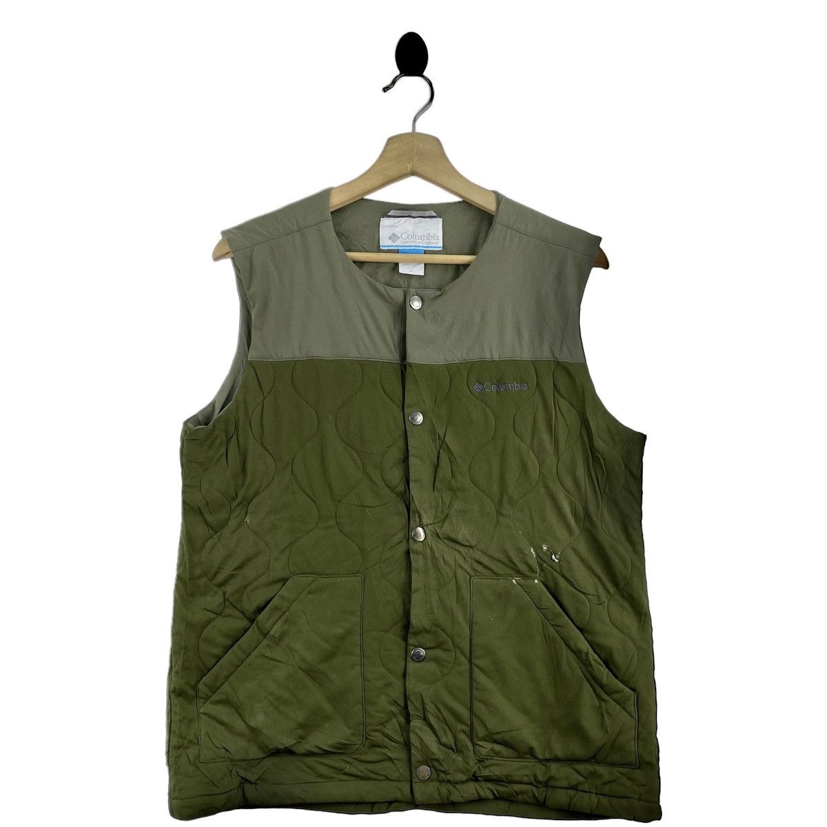 Vintage Vintage COLUMBIA SPORTWEAR USA Quilted Pockets Green Vest