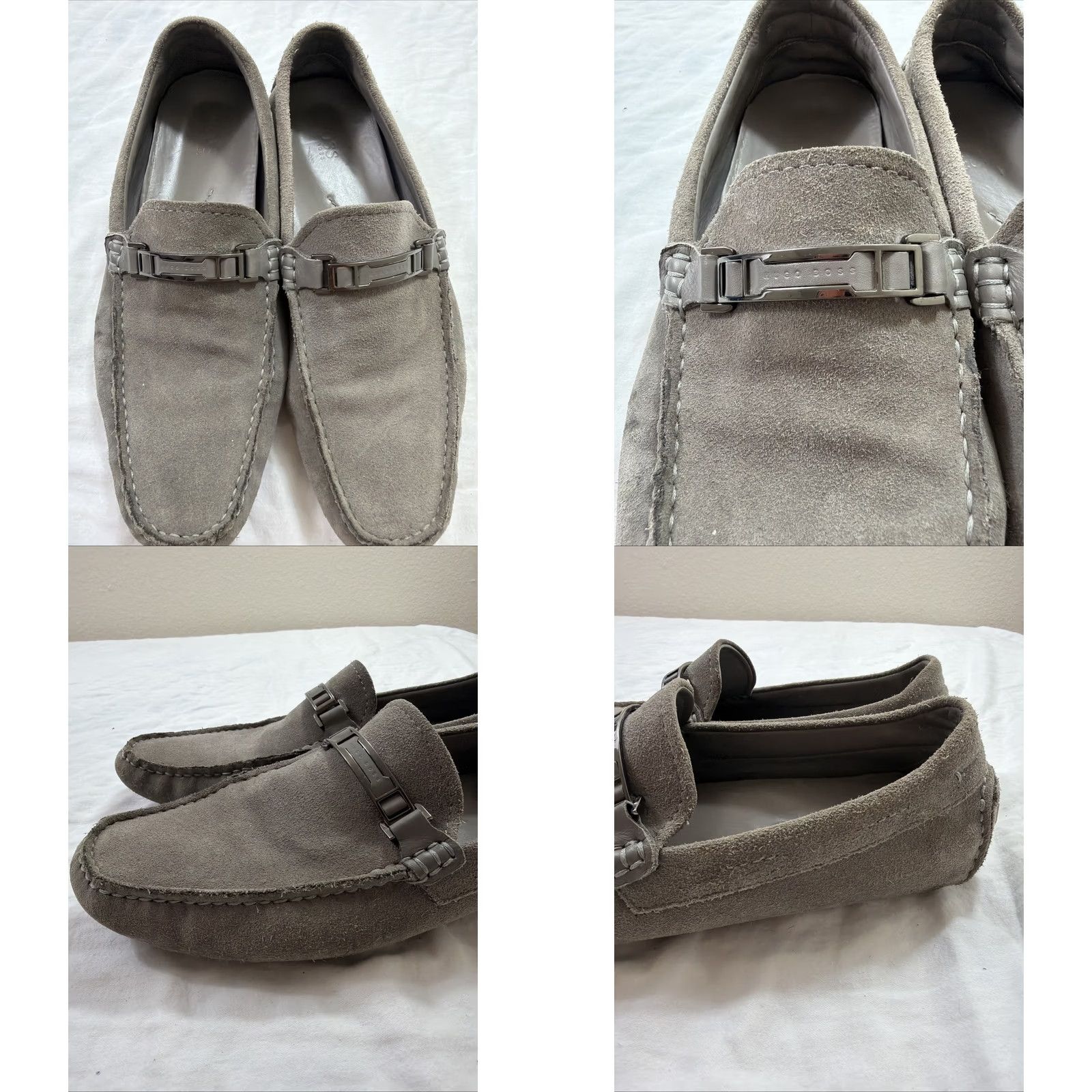 Hugo Boss HUGO BOSS Drimeto Moccasin Loafer Suede Leather Men’s Size 11 Grey Slip On Casual Loafers & Slip Ons Mens Size US 11 / EU 44 - 8 Thumbnail