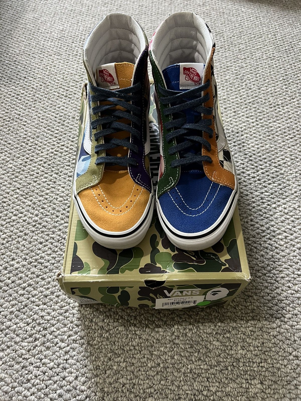 image of Vans Sk8-Hi 38 Dx (Bape) Shoes, Men's (Size 9.5)