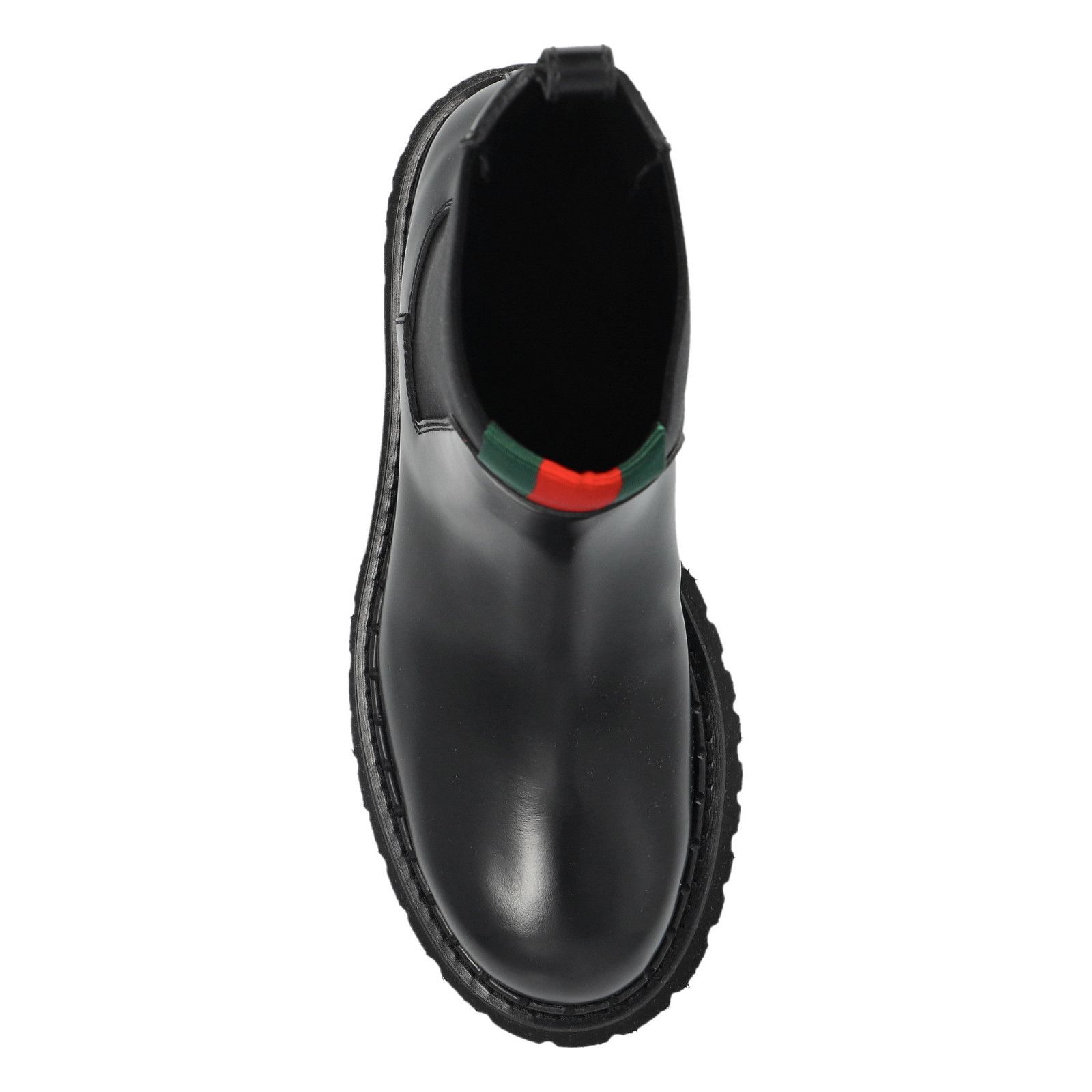 Gucci GUCCI Black Leather With Web Ankle Boots New & Authentic (Wo Size US 7 / IT 37 - 5 Thumbnail