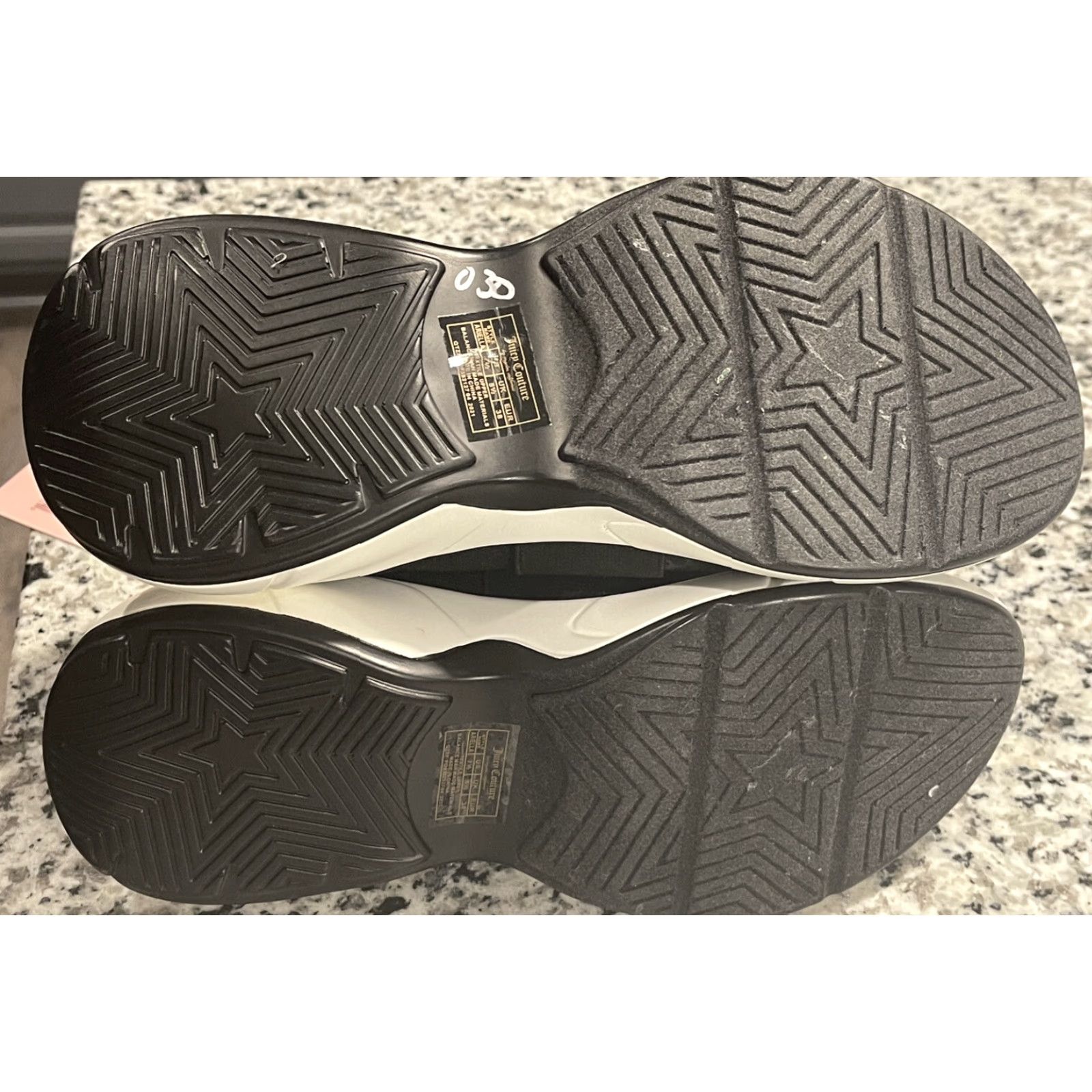 Juicy Couture JUICY Couture Ariella Black Knit High Top Women's Slip-On Sneaker Size 7.5 Shoes Cross Training Comfort M Width Sock-Style Sneaker Womens Size M / US 6-8 / IT 42-44 - 3 Thumbnail