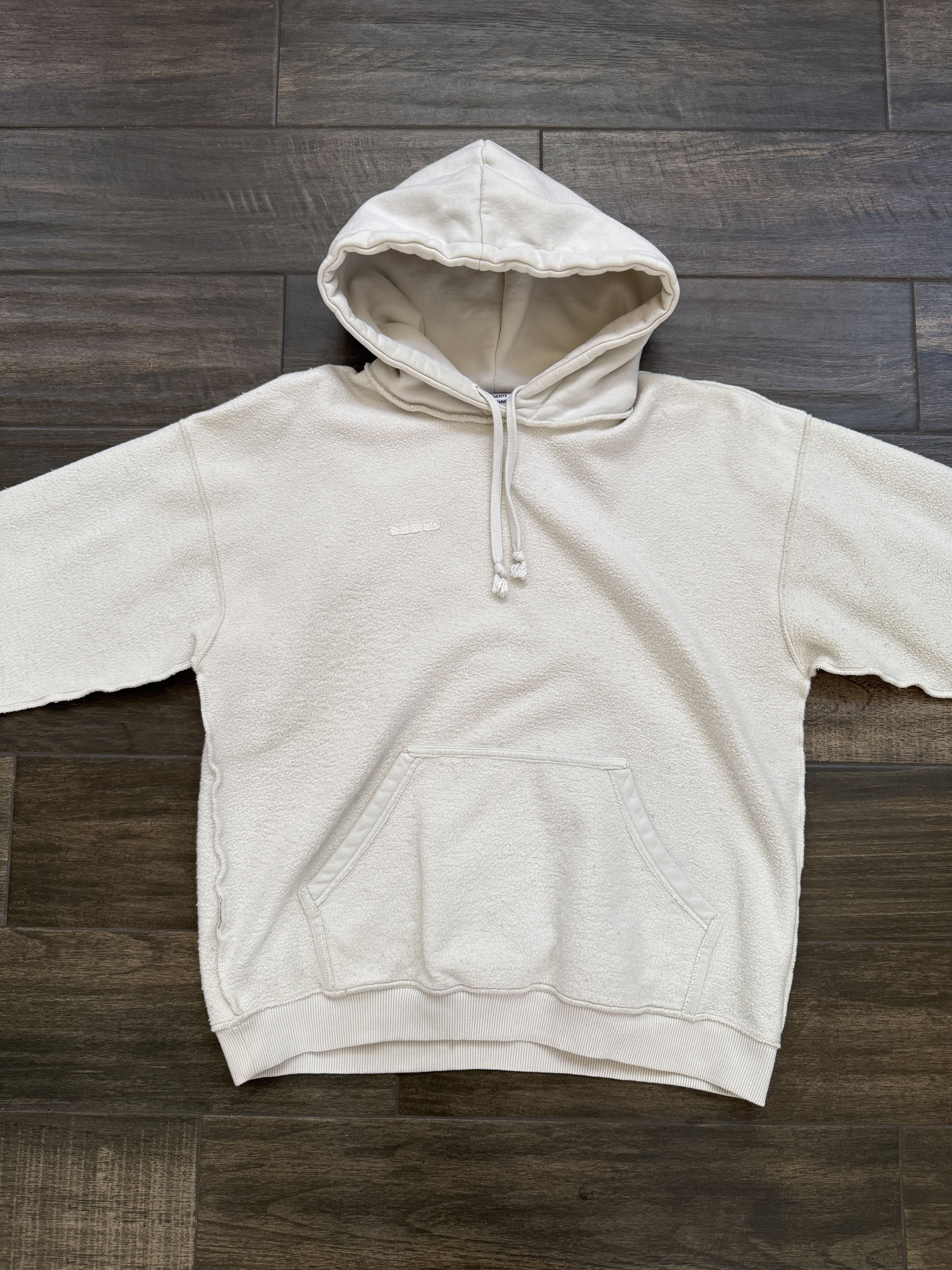 Vetements Vetements Inside Out Hoodie Cream White Size US M / EU 48-50 / 2 - 2 Thumbnail