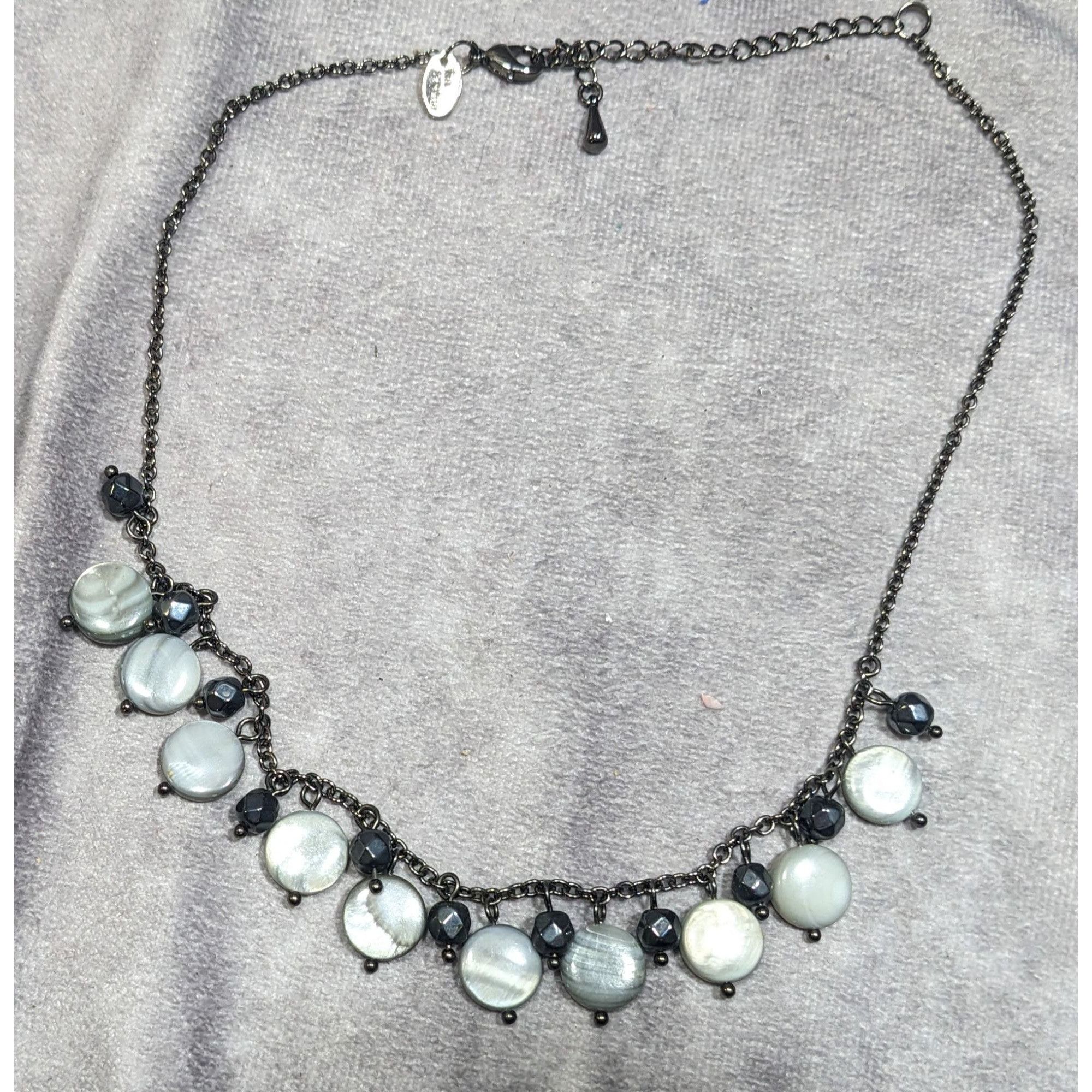Other Lia Sophia Grey Mother Of Pearl Charm Necklace Size ONE SIZE - 6 Thumbnail