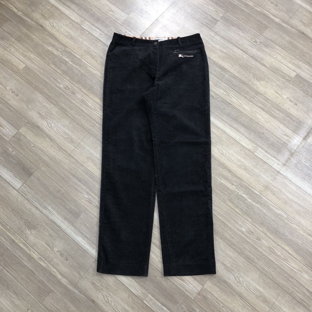 Burberry × Burberry Prorsum × Vintage 1990s Burberrys Nova Check Corduroy Brown Pants Size US 28 / EU 44 - 1 Thumbnail