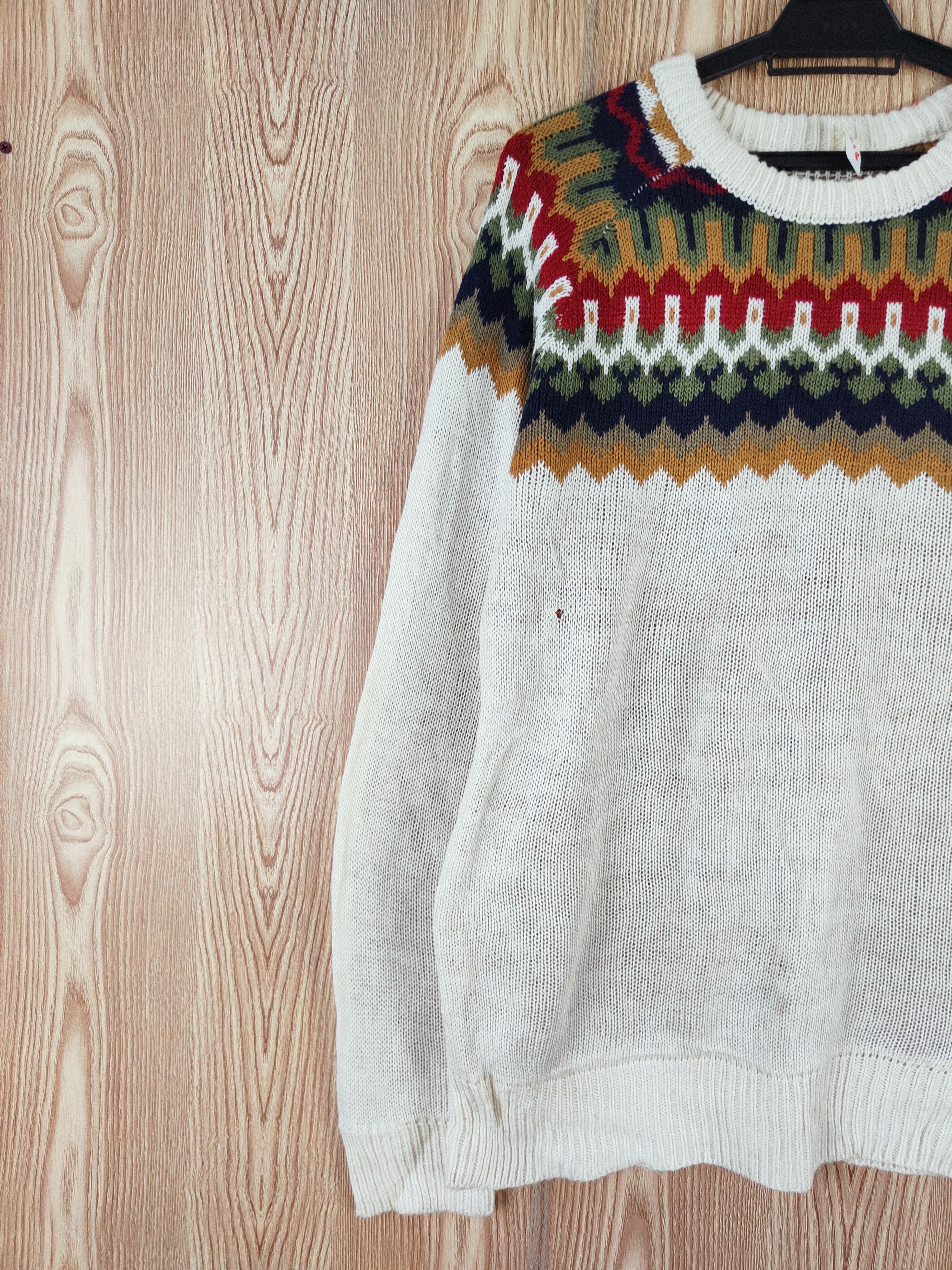 GRN × Homespun Knitwear × Japanese Brand GRN Cream Knitwear Sweatshirts #W316 Size L / US 10 / IT 46 - 4 Thumbnail