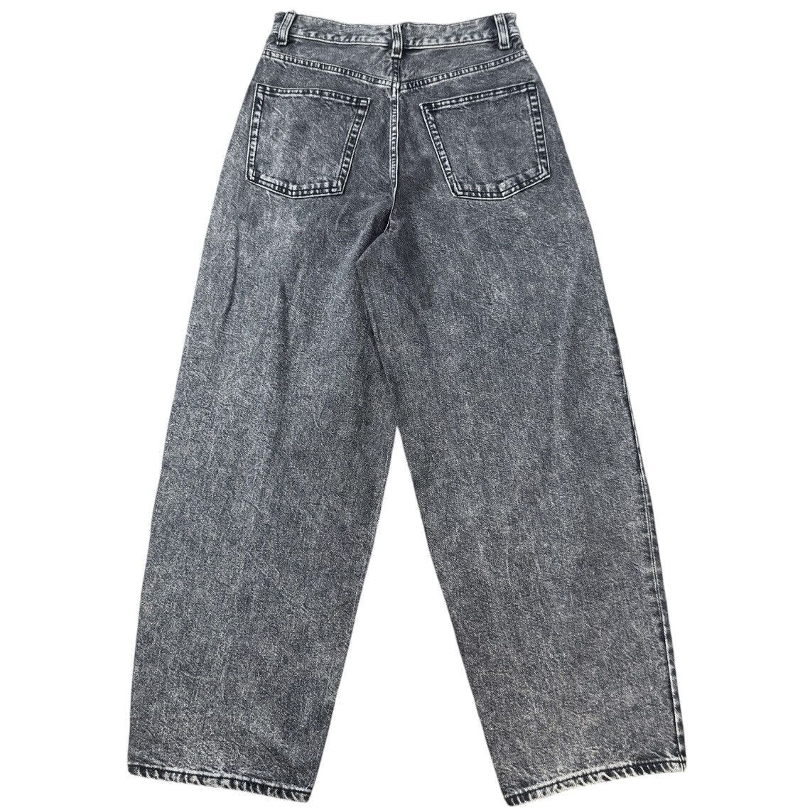 Yohji Yamamoto Archives Japanese Acid Wash GU Barrel Baggy Faded Black Jean Size 26" / US 2 / IT 38 - 2 Thumbnail