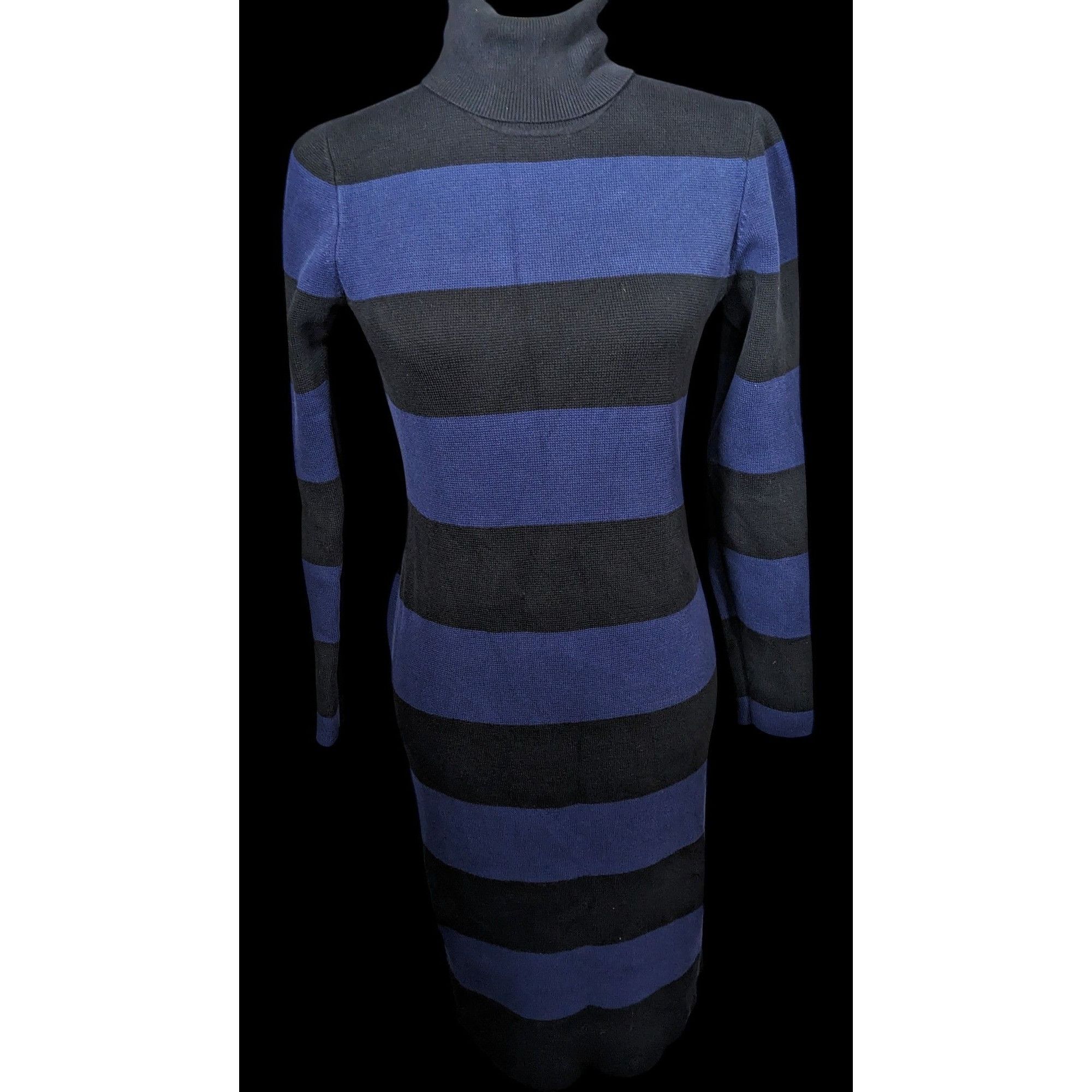 J.Crew JCrew Preppy Goth Black And Purple Striped Dress Size S / US 4 / IT 40 - 1 Thumbnail