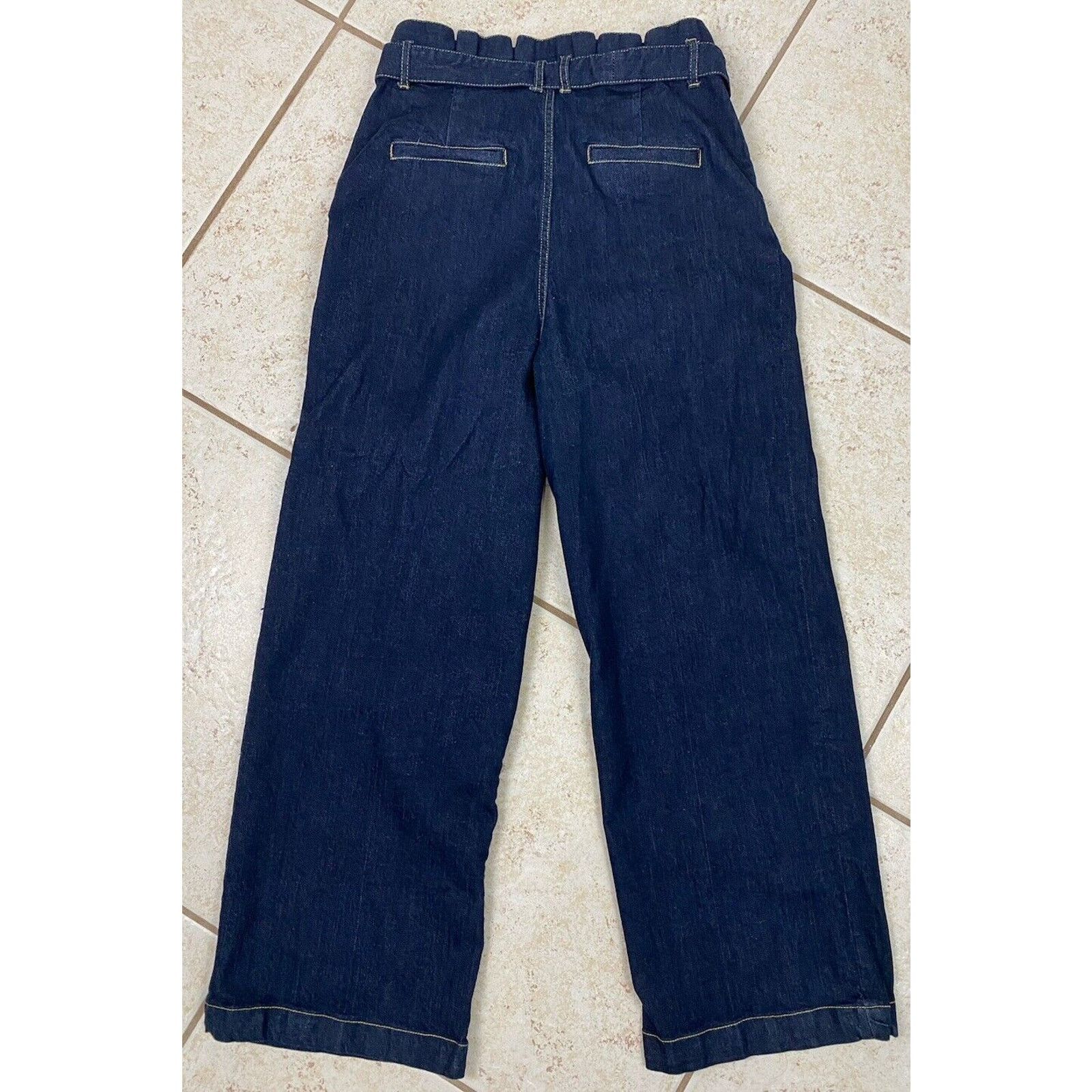 Alice + Olivia Alice + Olivia Denim Jeans Paper Bag Size 6 Tie Belt Wide Size 28" / US 6 / IT 42 - 5 Thumbnail