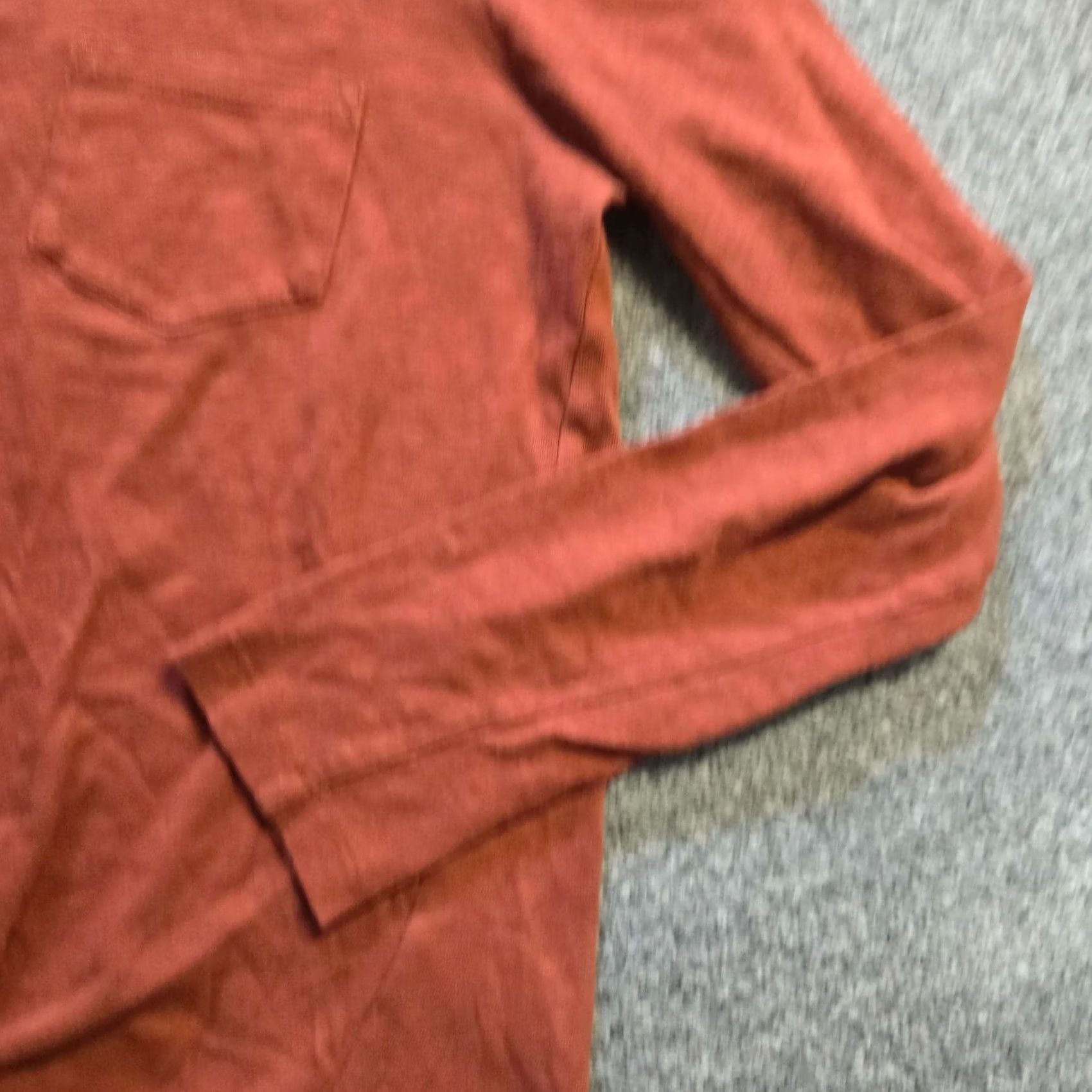 J.Crew J.CREW Top Womens Small Orange Slub Knit Tie Waist Long Sleeve Capsule Casual Shirt Mens? Size S / US 4 / IT 40 - 3 Thumbnail