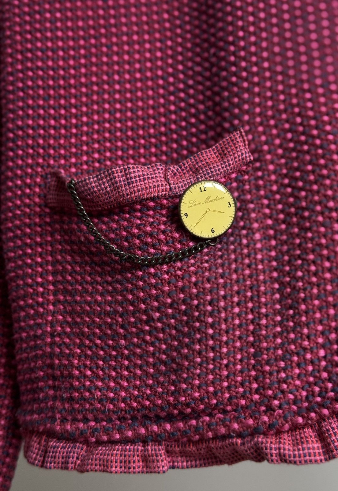 Moschino Love Moschino Pink Knit Cardigan Blazer Sweater Size XL / US 12-14 / IT 48-50 - 4 Thumbnail
