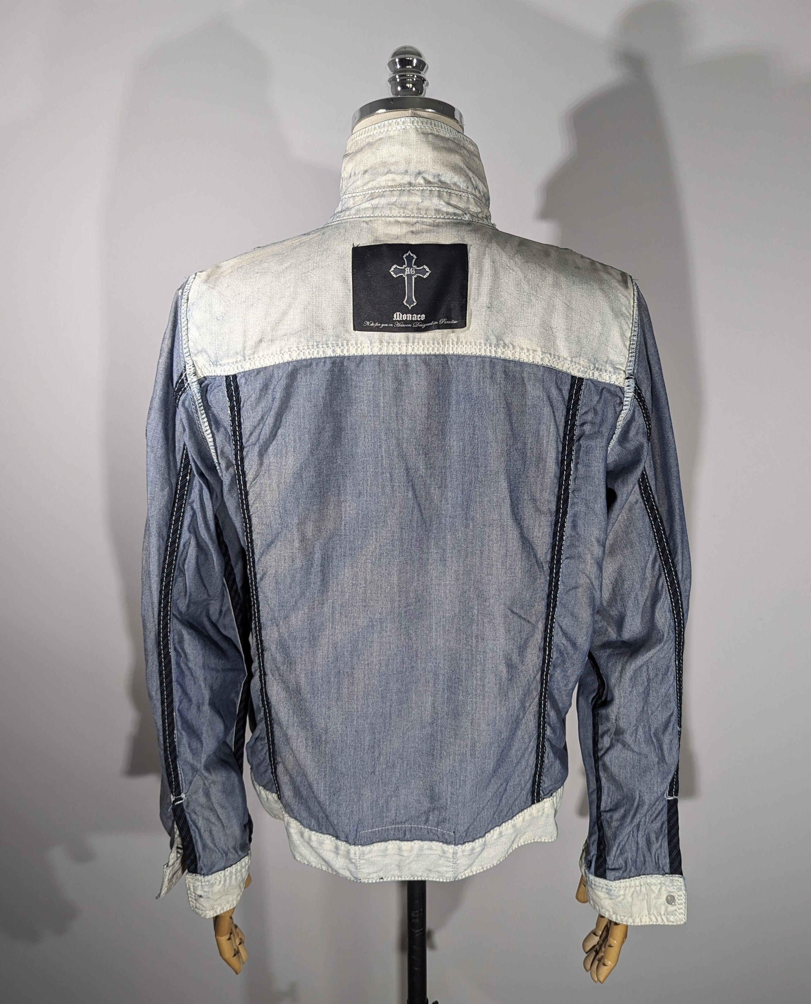 Other Roberto Geissini Monaco Denim Jacket With Crosses Very Rare Size US M / EU 48-50 / 2 - 20 Thumbnail