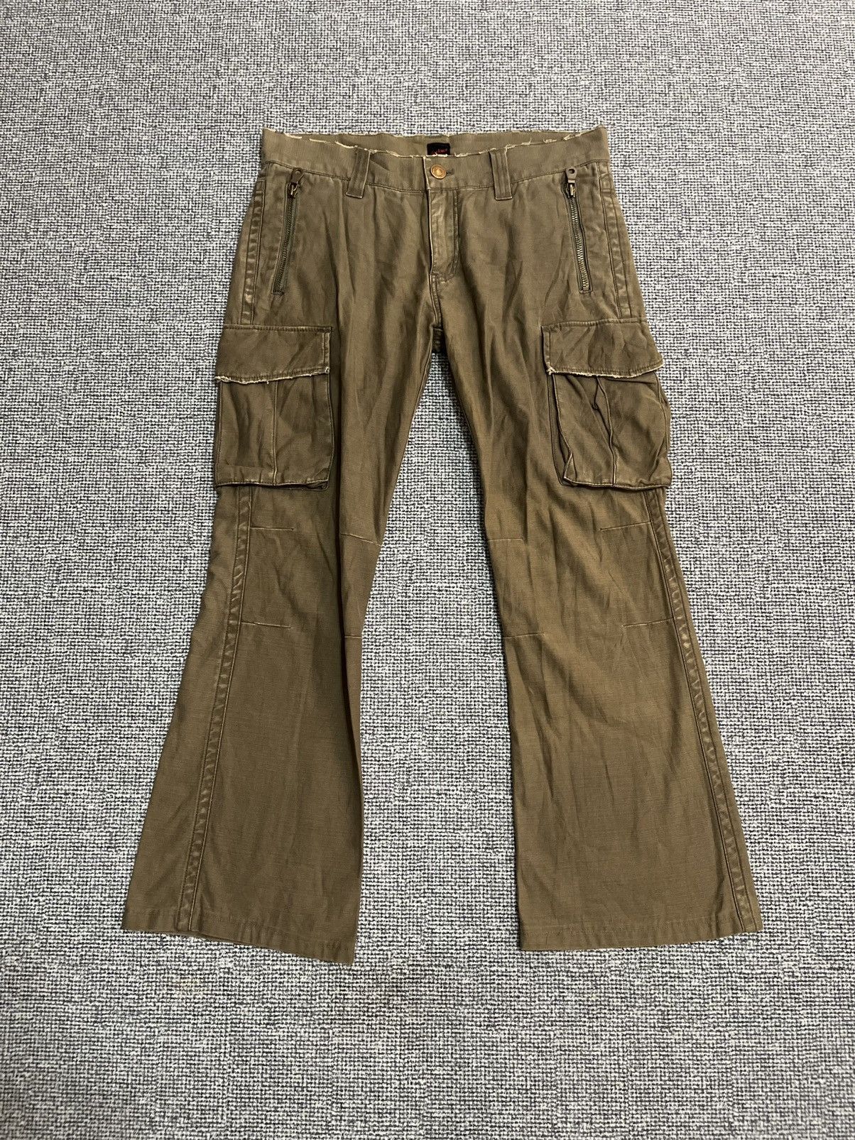 JACKROSE Vintage Jackrose Cargo Flare Pants size 34 inch Size US 34 / EU 50 - 2 Thumbnail