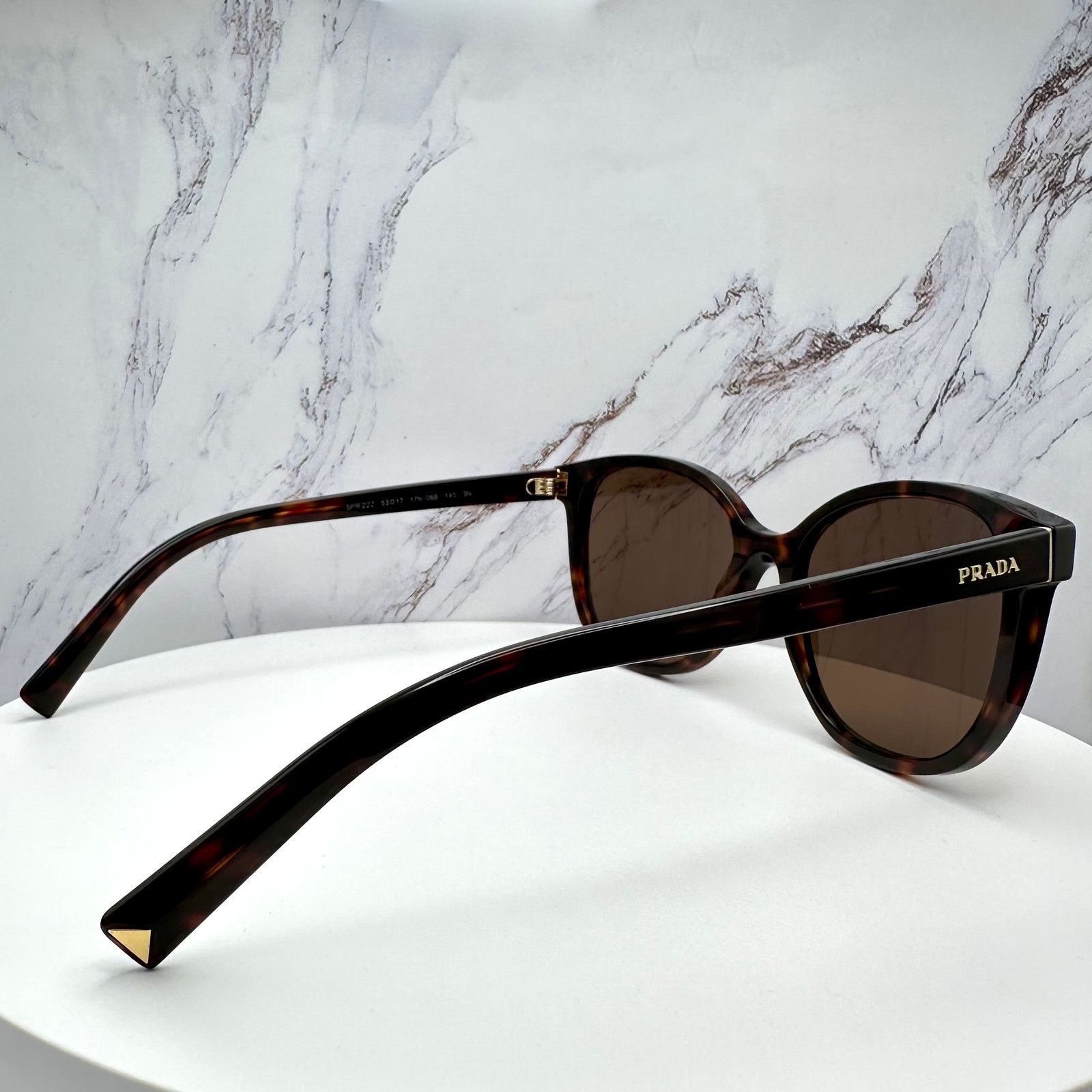 Prada New PRADA Sunglasses Brown Square Gold Logo Tortoise Size ONE SIZE - 11 Thumbnail