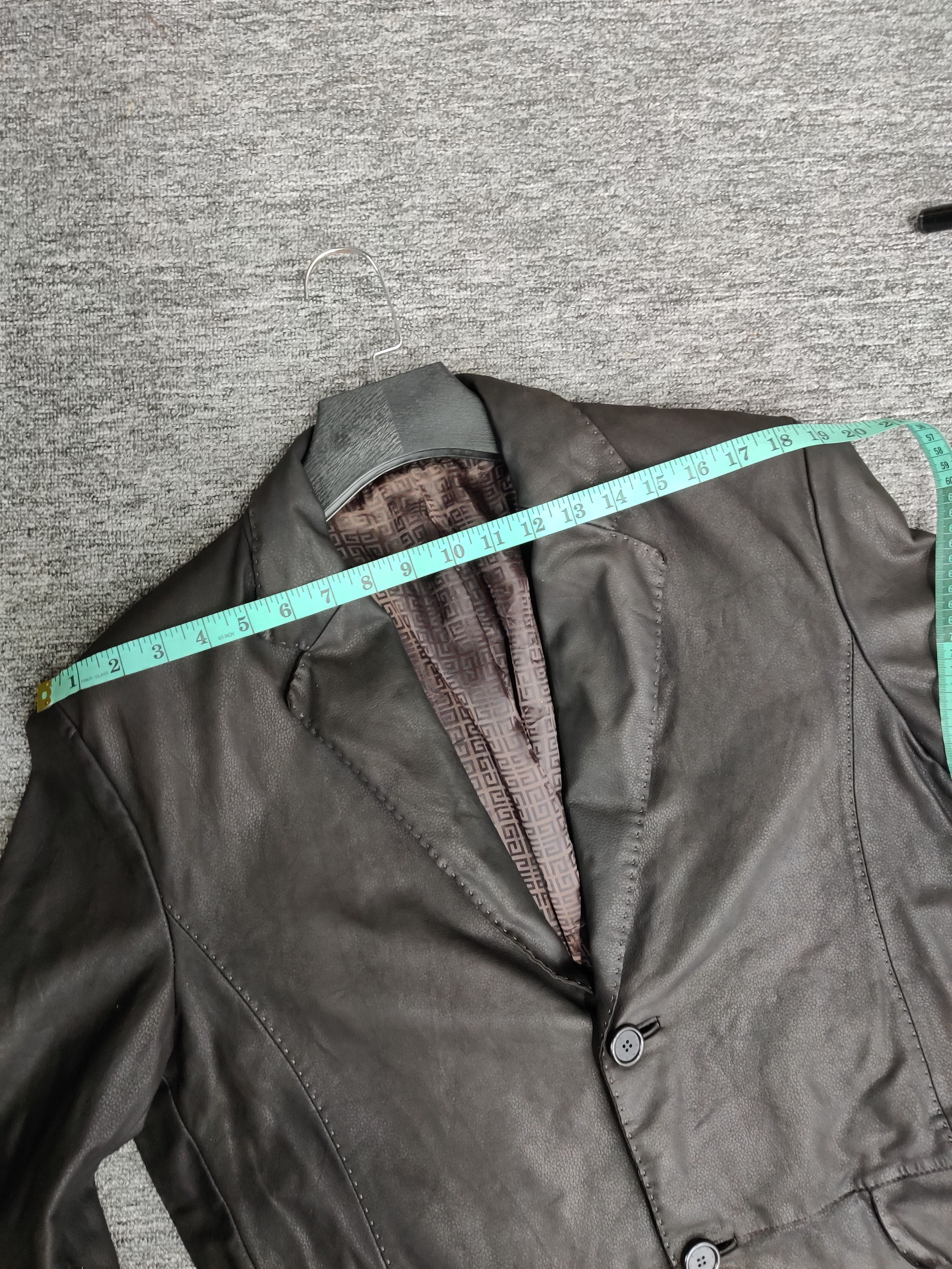 Givenchy Vintage Givenchy Brown Leather Blazer Coat Jacket Size US L / EU 52-54 / 3 - 20 Thumbnail