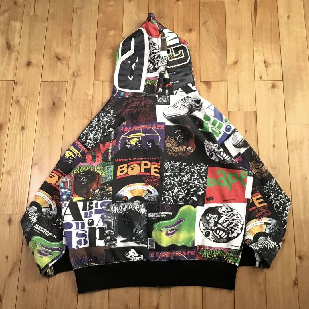 Bape BAPE Album Monogram Shark Full Zip Hoodie a bathing ape Size US S / EU 44-46 / 1 - 2 Thumbnail