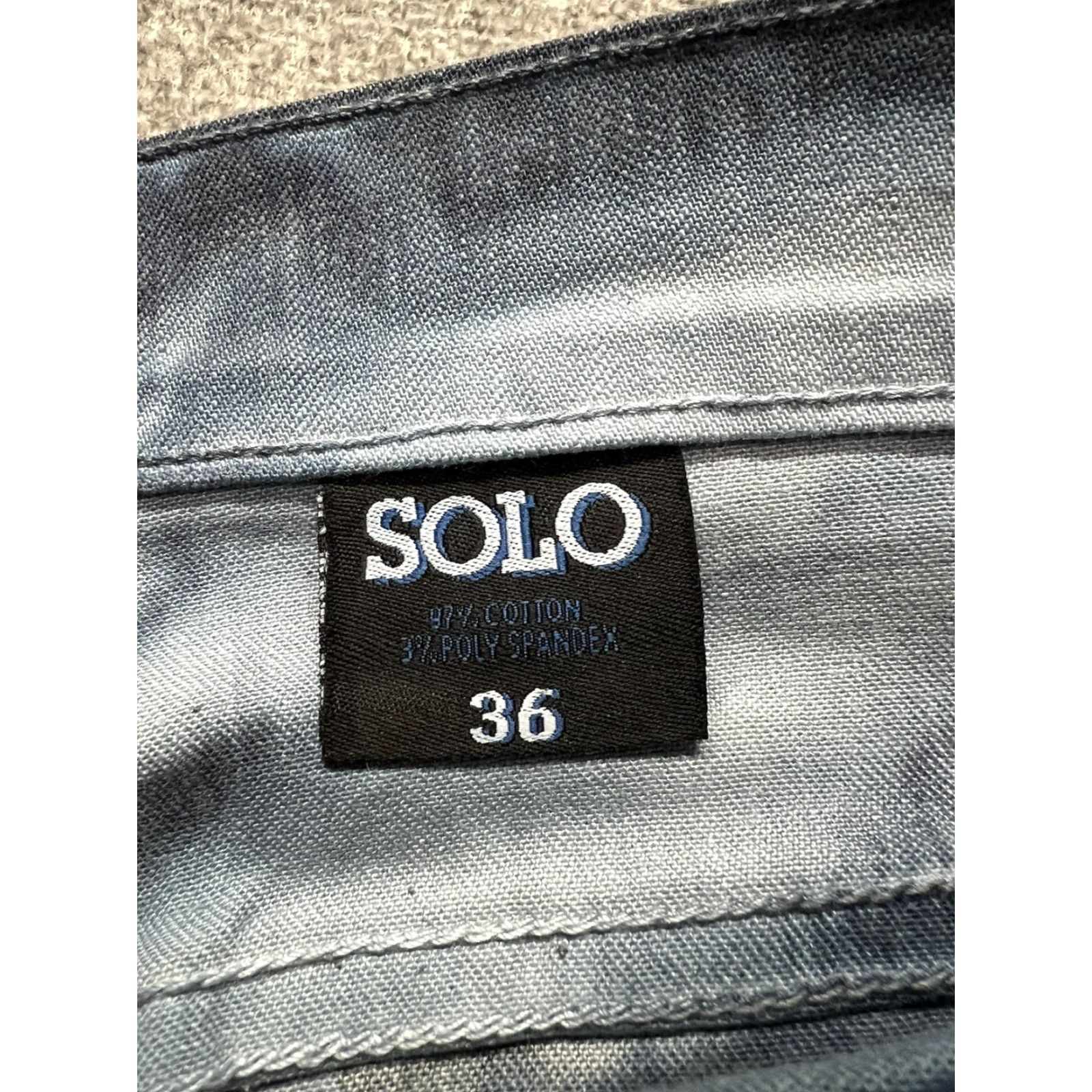 Vintage VTG 90s Solo Semore Black Blue Skinny Jeans Men’s 36x32 Denim Jeans Size US 36 / EU 52 - 7 Thumbnail