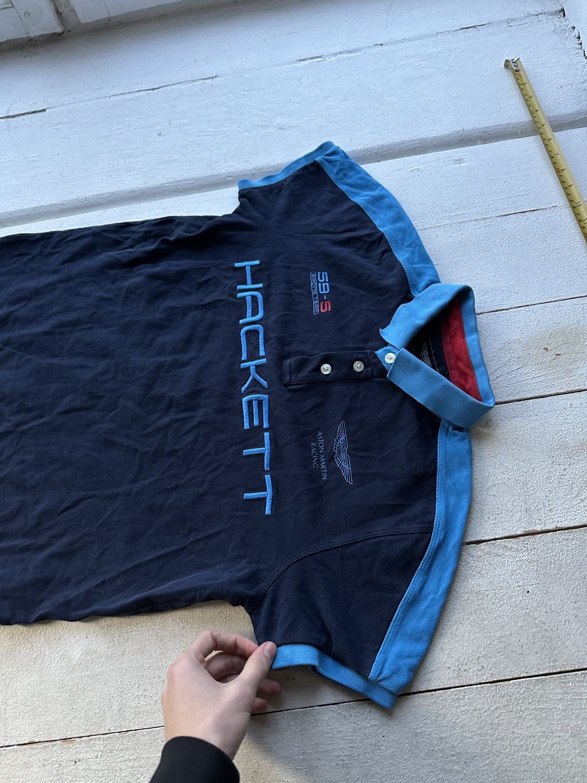 Hackett 🚨Vintage Y2K Hackett Aston Martin Racing 95 formula BIG LOGO Size US S / EU 44-46 / 1 - 2 Thumbnail