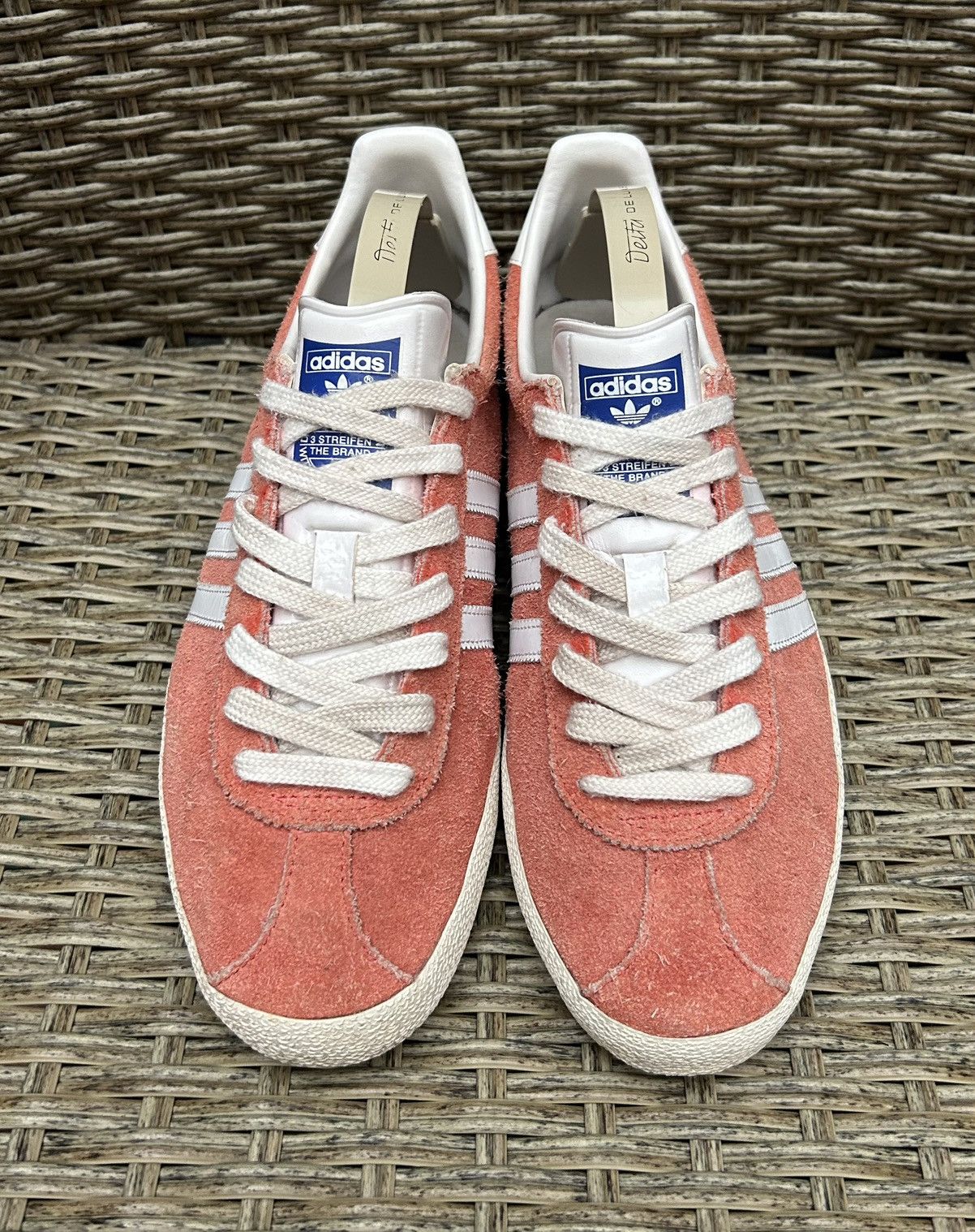 Adidas × Vintage Vintage Adidas Gazelle OG Red Suede Low-Top Trainers Size US 7.5 / EU 40-41 - 2 Thumbnail