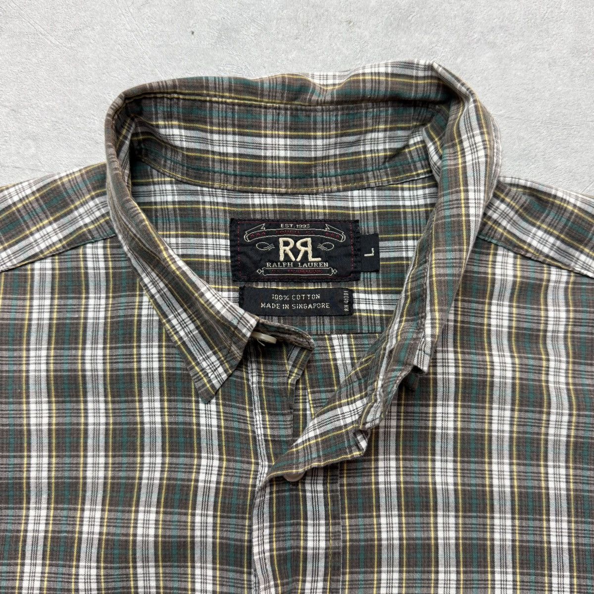 RRL Ralph Lauren Vintage 90s RRL Ralph Lauren Plaid Halfzip Shirt Size US XL / EU 56 / 4 - 3 Thumbnail