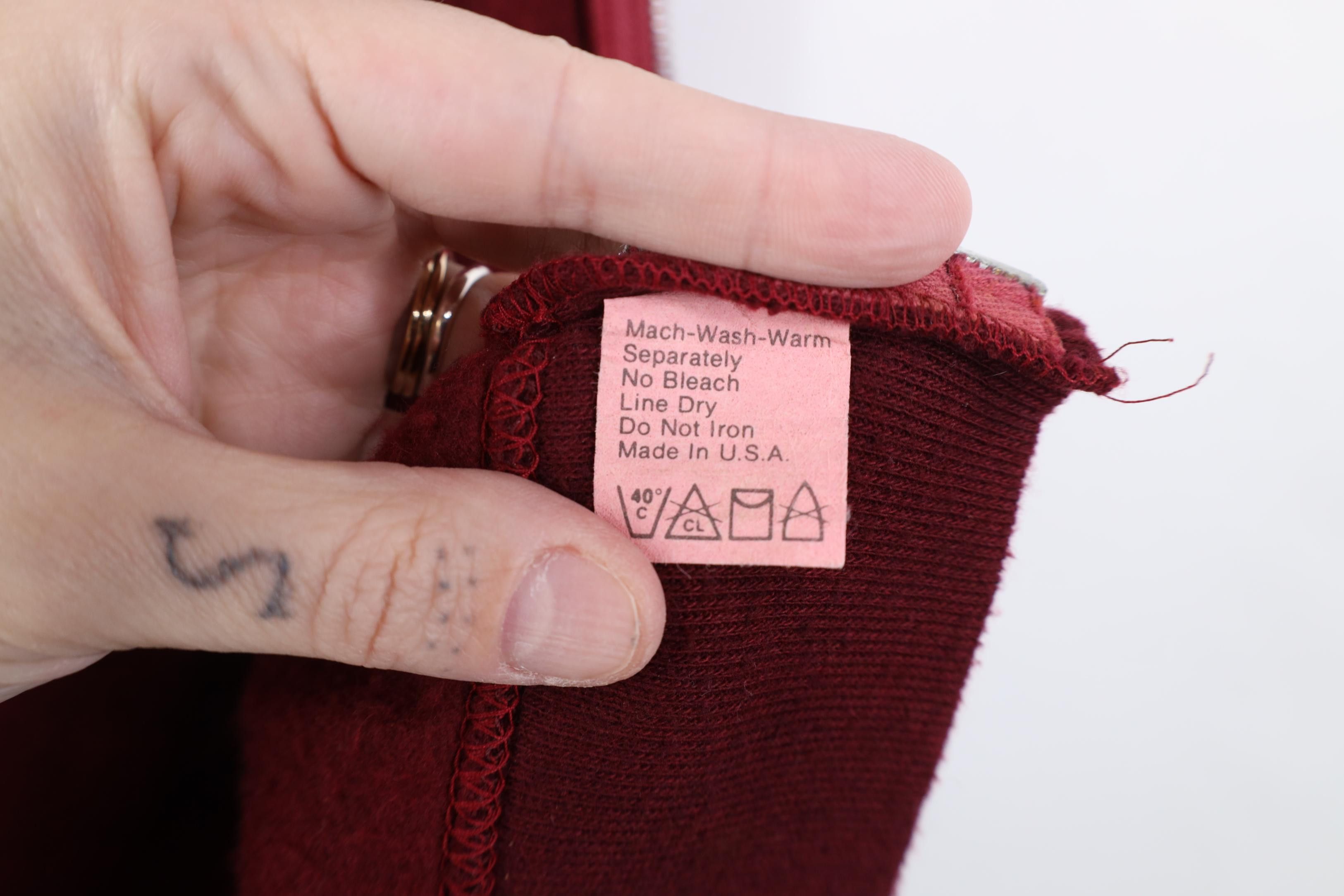 Vintage Vintage 70s Streetwear Full Zip Hoodie Sweatshirt Red USA Size US M / EU 48-50 / 2 - 10 Thumbnail