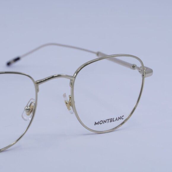 Montblanc Montblanc MB0111O 002 Eyeglasses Gold 49mm Aviator Frame Size ONE SIZE - 2 Thumbnail