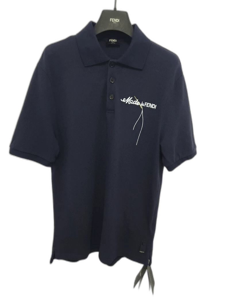 Fendi Fendi Embroidered Short Sleeve Polo Shirt Size US S / EU 44-46 / 1 - 1 Thumbnail