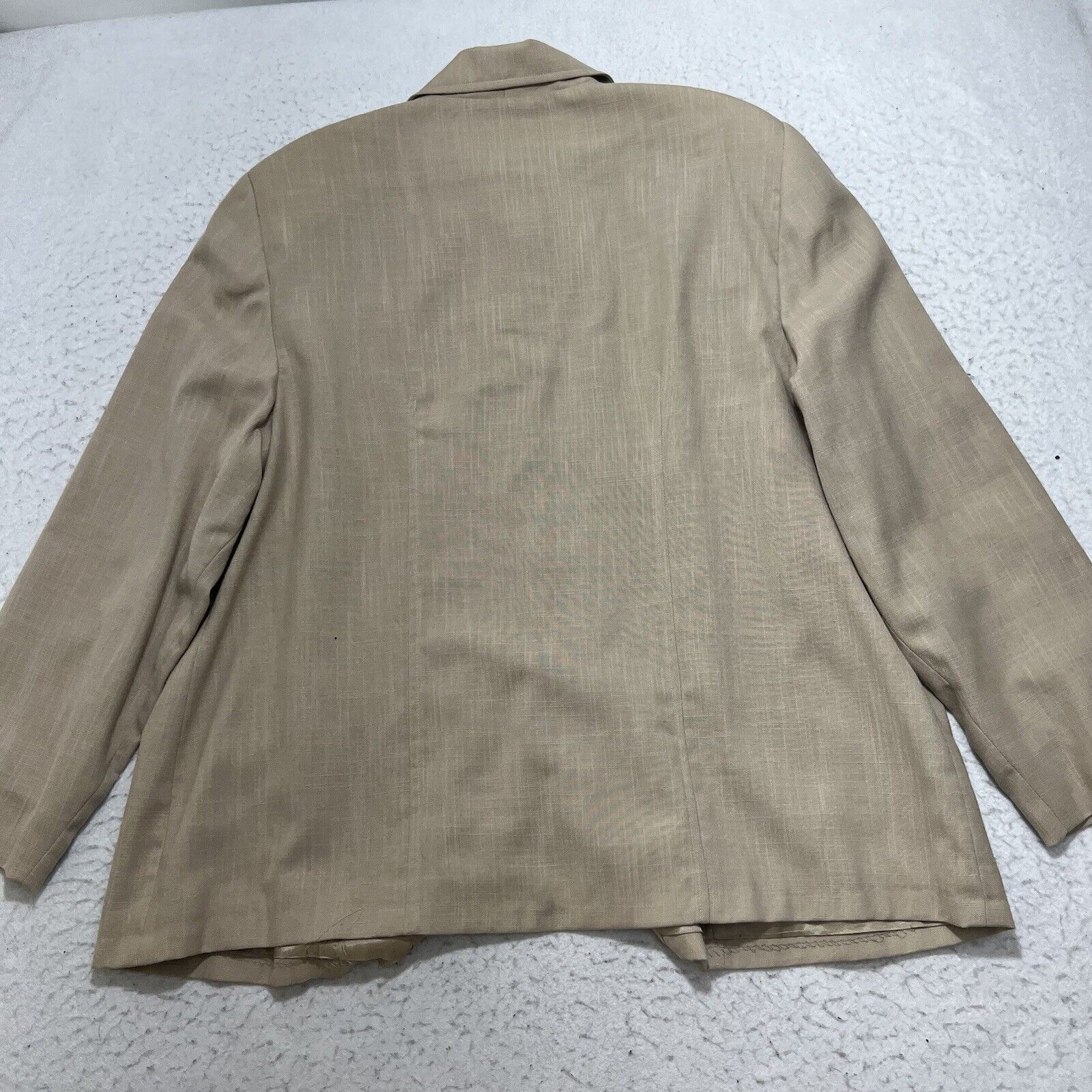 Vintage Vintage Maggie Barnes Button Front Blazer Beige Jacket Size 3XL / US 20-22 - 9 Thumbnail