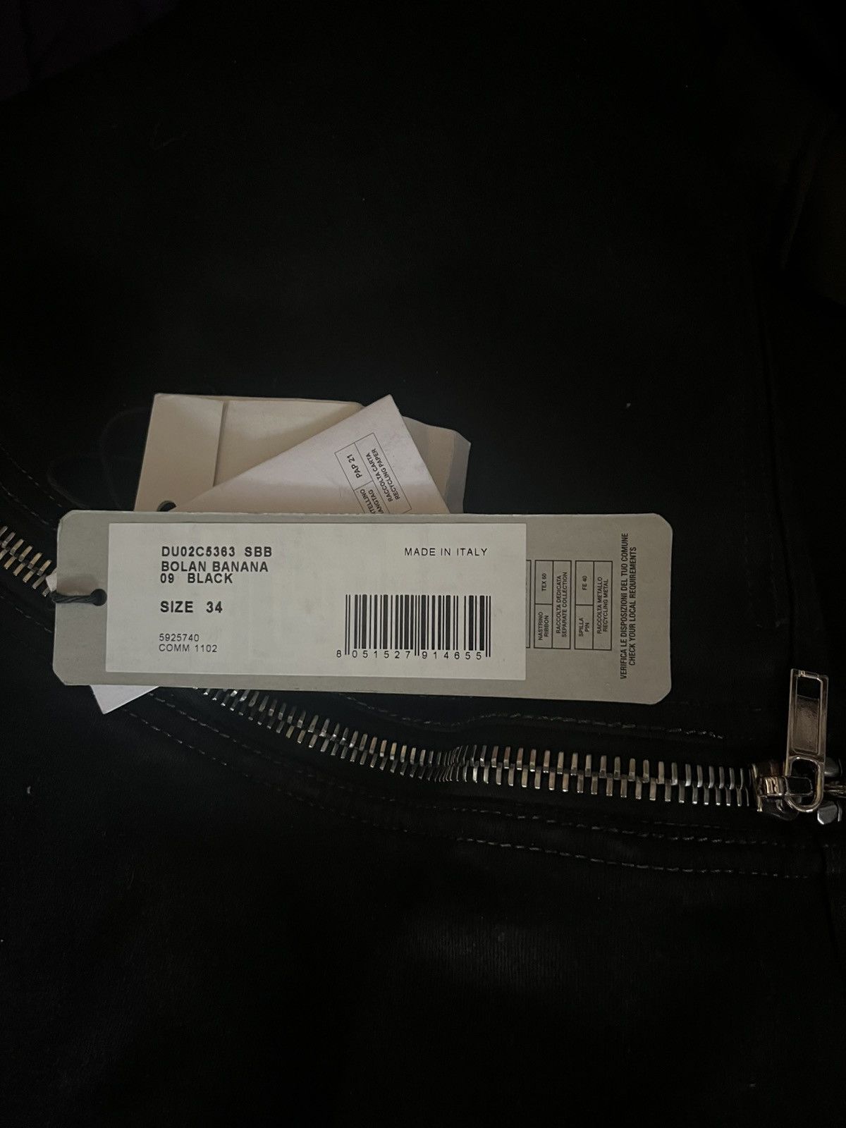 Rick Owens Waxed Bolan Banana