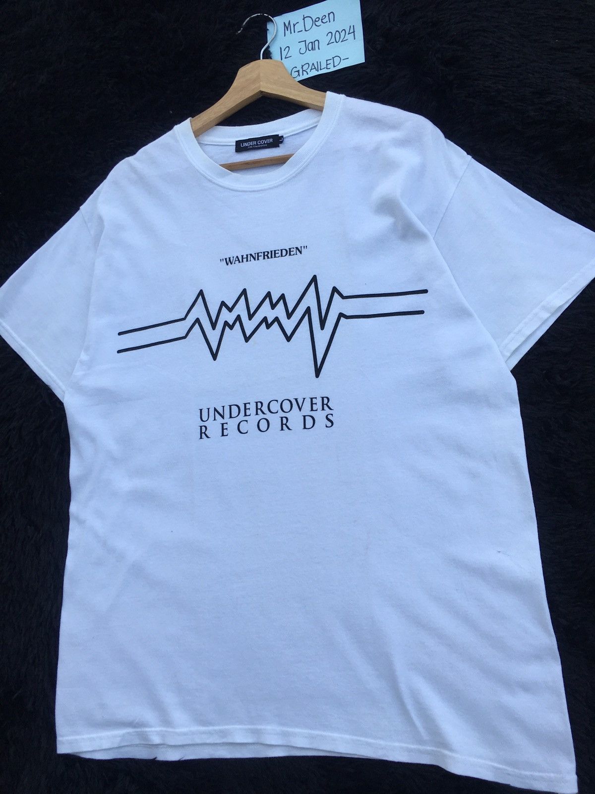 Undercover Rare UNDERCOVER Records “WAHNFRIEDEN” Spellout Tshirt Size US L / EU 52-54 / 3 - 7 Thumbnail