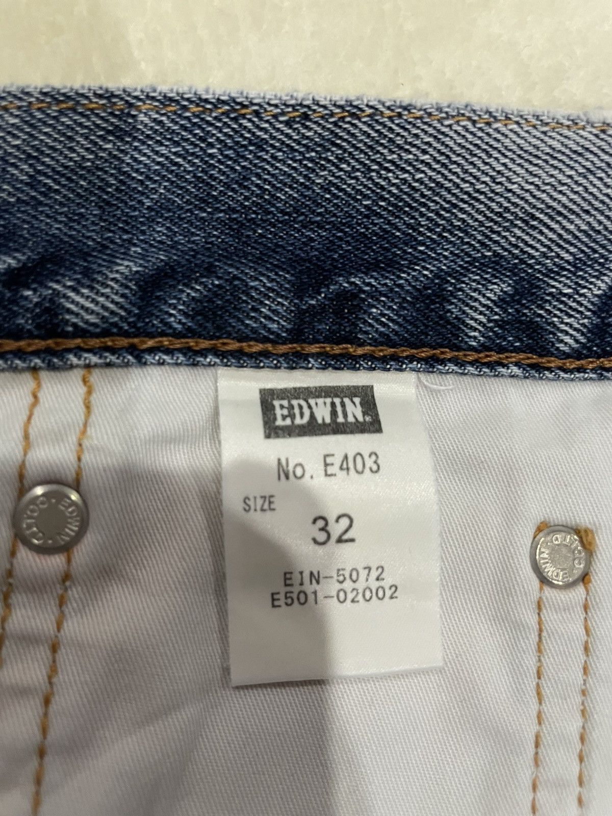 Edwin Vintage Edwin Sand Washed Distress Ripped Jeans Size US 32 / EU 48 - 8 Thumbnail