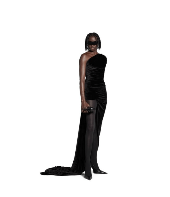Balenciaga o1bcso1str0525 Balenciaga MIX Gowns in Black Size M / US 6-8 / IT 42-44 - 7 Thumbnail