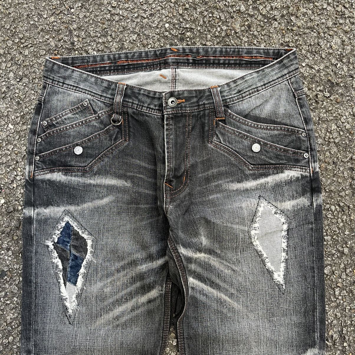 Hysteric Glamour NICOLE CLUB FOR MEN Distressed Jeans Punk Styled Patch Denim Size US 32 / EU 48 - 3 Thumbnail