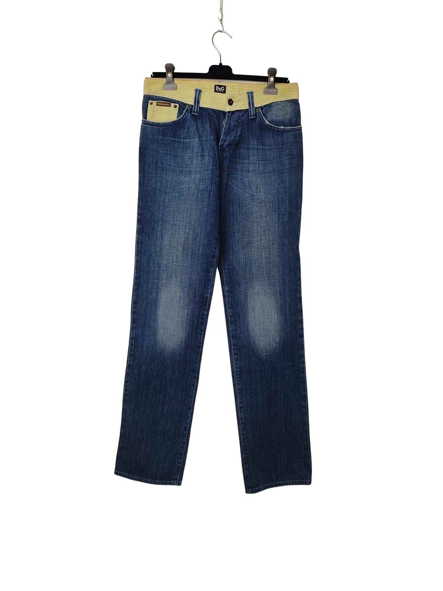 Dolce & Gabbana D&G Contrast Waist Denim Jeans Size 31 Size US 31 - 1 Thumbnail