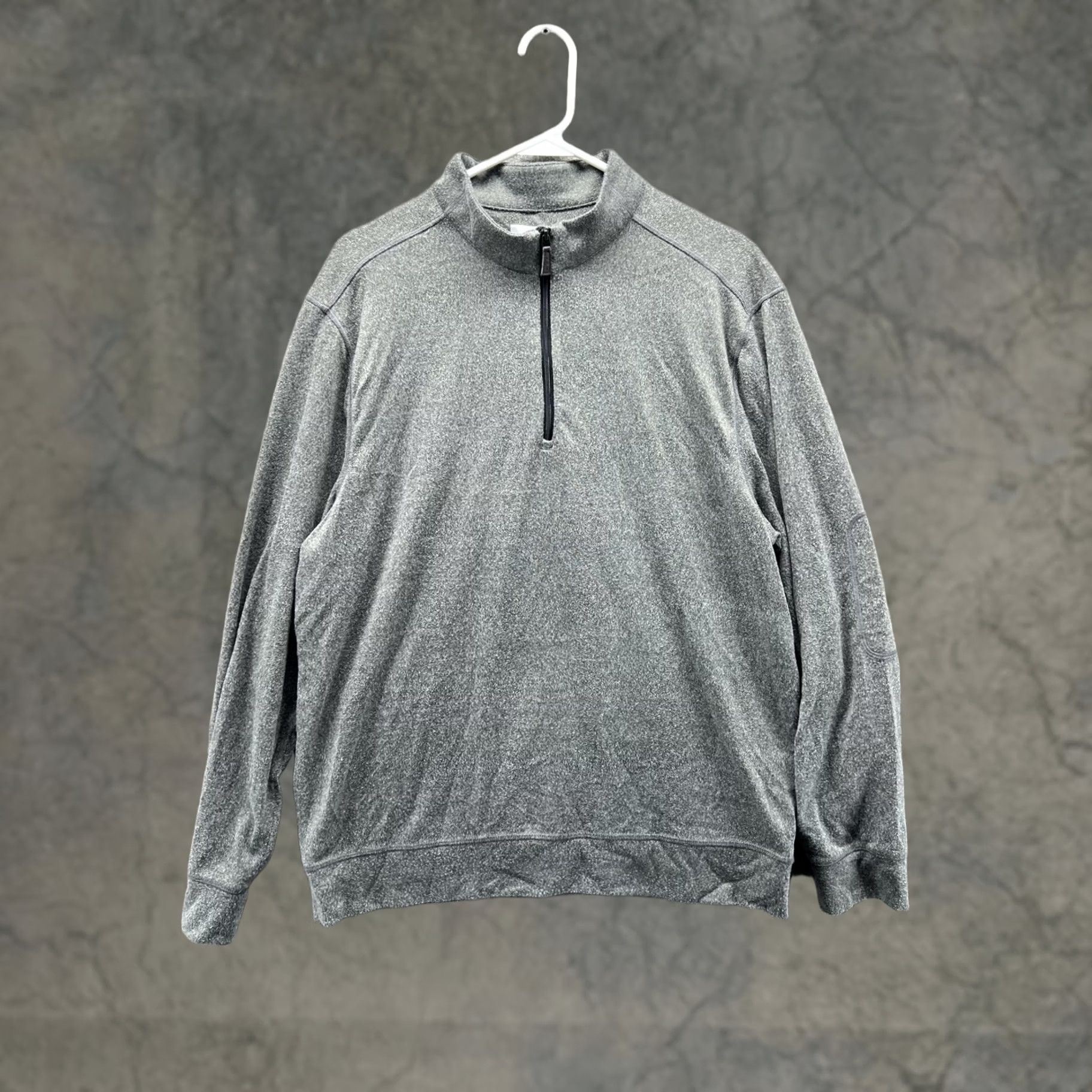 Vintage Greg Norman Mens Large Gray 1/4 Zip Knit Golf Shirt Top Performance Pullover Size US L / EU 52-54 / 3 - 1 Thumbnail