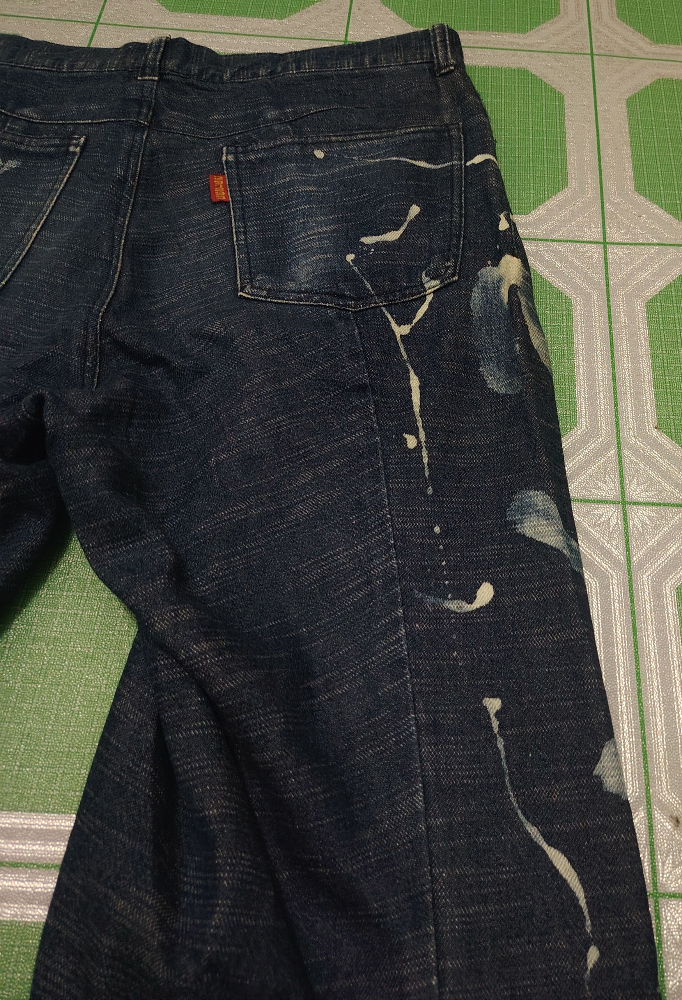 291295=Homme Rare!! 291295=Homme Baggy Pants paint splatter Twisted style Size US 33 - 12 Thumbnail