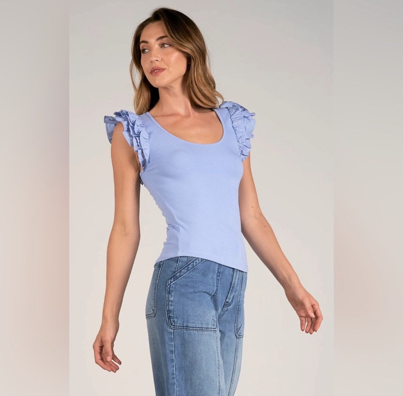Bailey 44 Bailey 44 Luxury Sleeveless Jenna Ruffle Sleeved Blouse Size L / US 10 / IT 46 - 1 Thumbnail