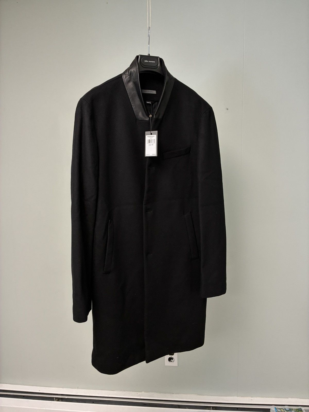 John Varvatos Leather Collar Coat EU 52 USA 42 Size US L / EU 52-54 / 3 - 7 Thumbnail