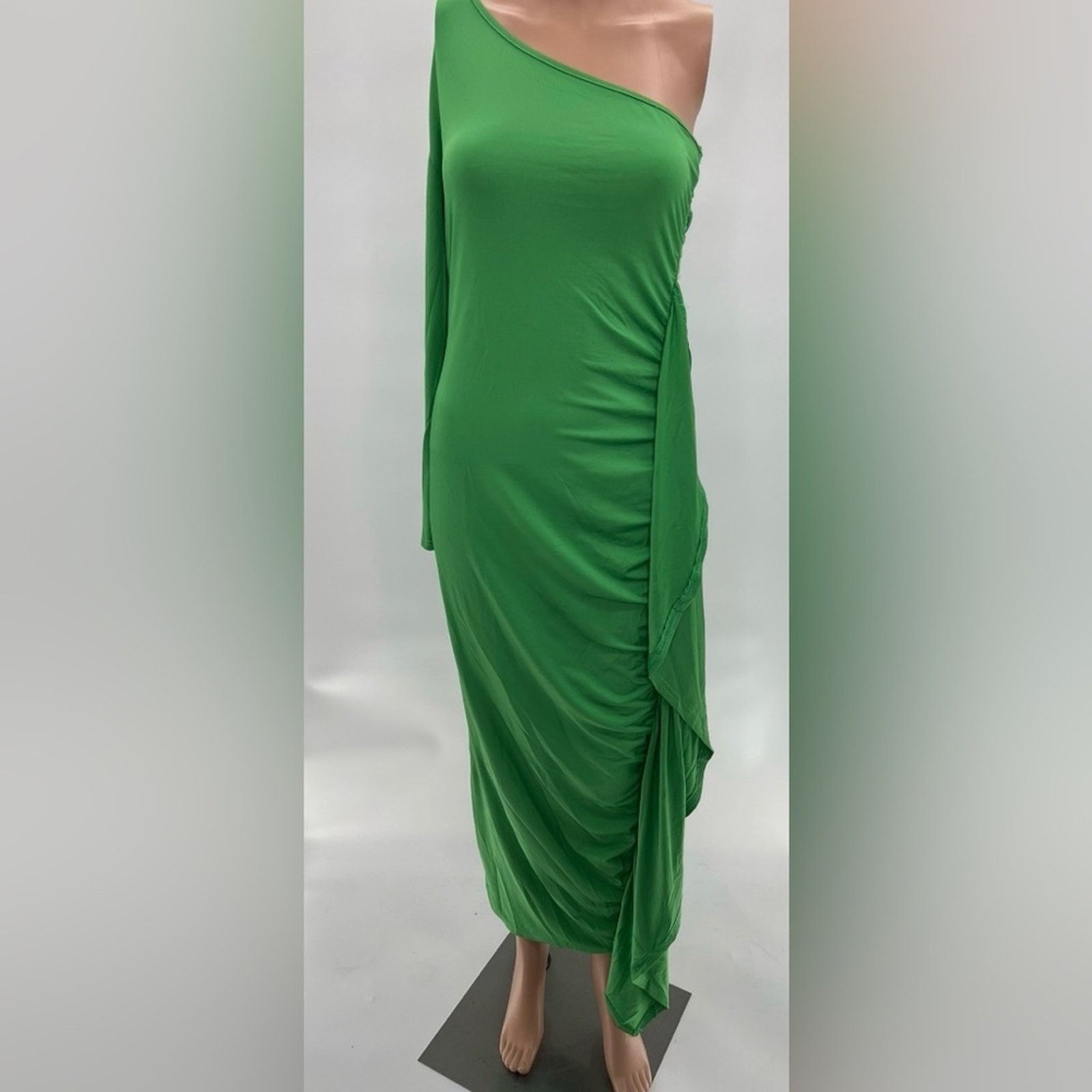 & Other Stories One Shoulder Ruches Asymmetrical Maxi Dress | Size S | NWOT Size S / US 4 / IT 40 - 3 Thumbnail