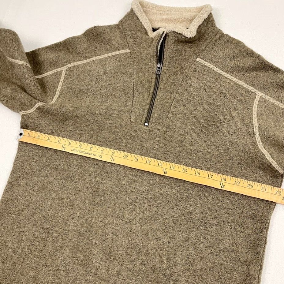 Vintage Kuhl Mens Sweater L Brown Alfpaca Pullover Quarter Zip Hiking Outdoor Mountain Size US L / EU 52-54 / 3 - 7 Thumbnail