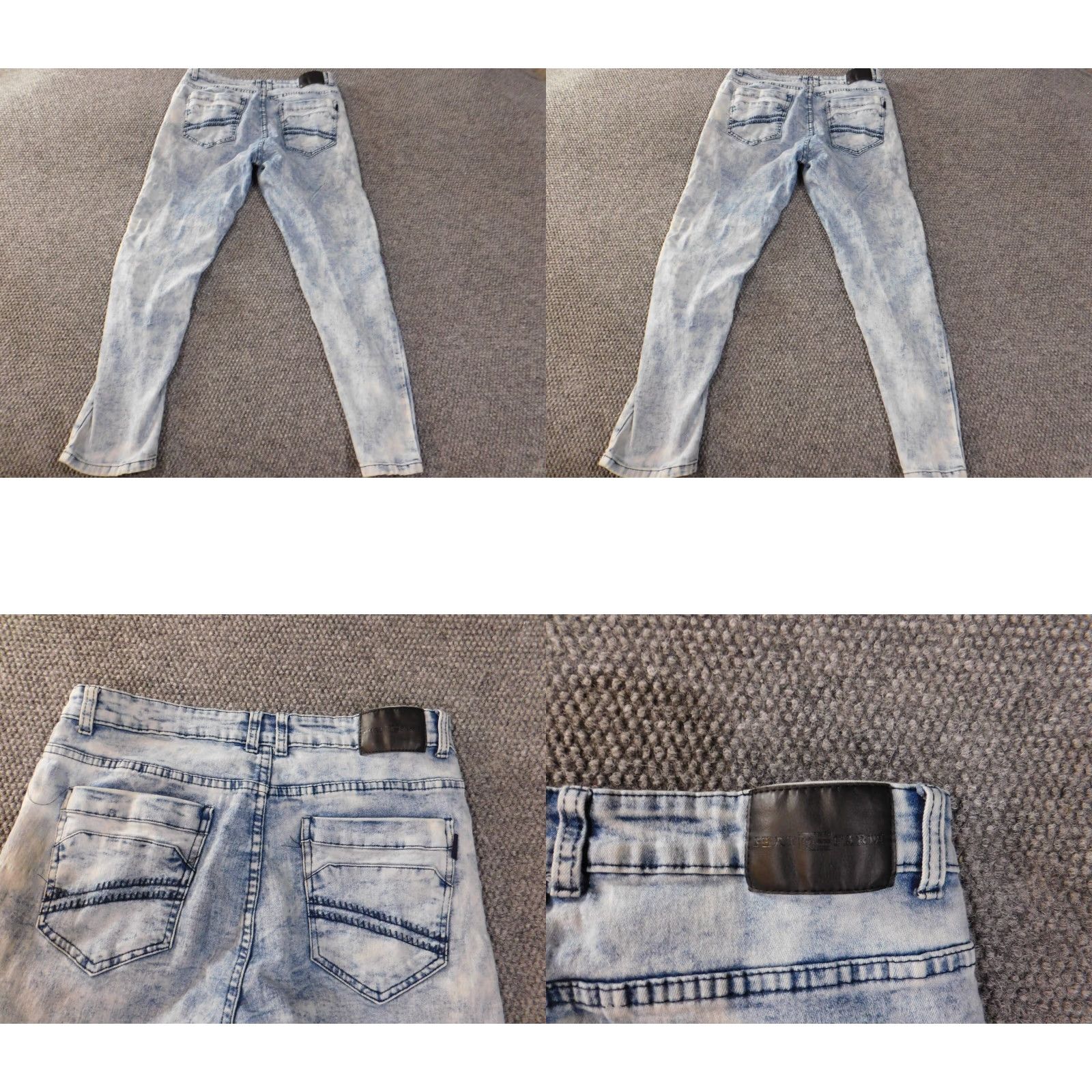 Phat Farm Phat Farm Jeans 34x28 Blue Skinny Denim Cotton Zipper Pockets Mens Regular Distressed 90s Hip-Hop Vintage N/A Size US 34 / EU 50 - 8 Thumbnail