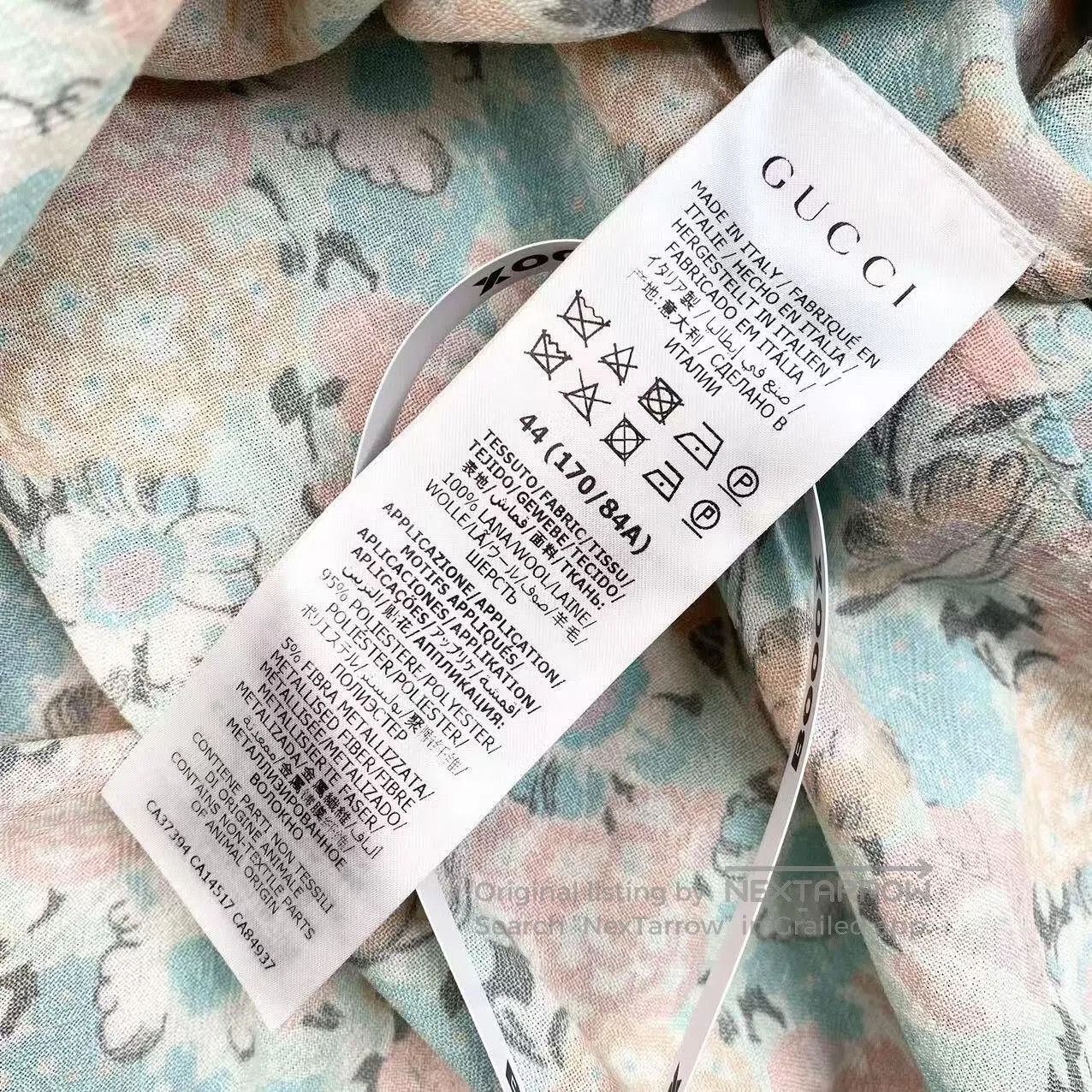 Gucci Guicci Floral printed bow short-sleeved dress| Size M / US 6-8 / IT 42-44 - 4 Thumbnail