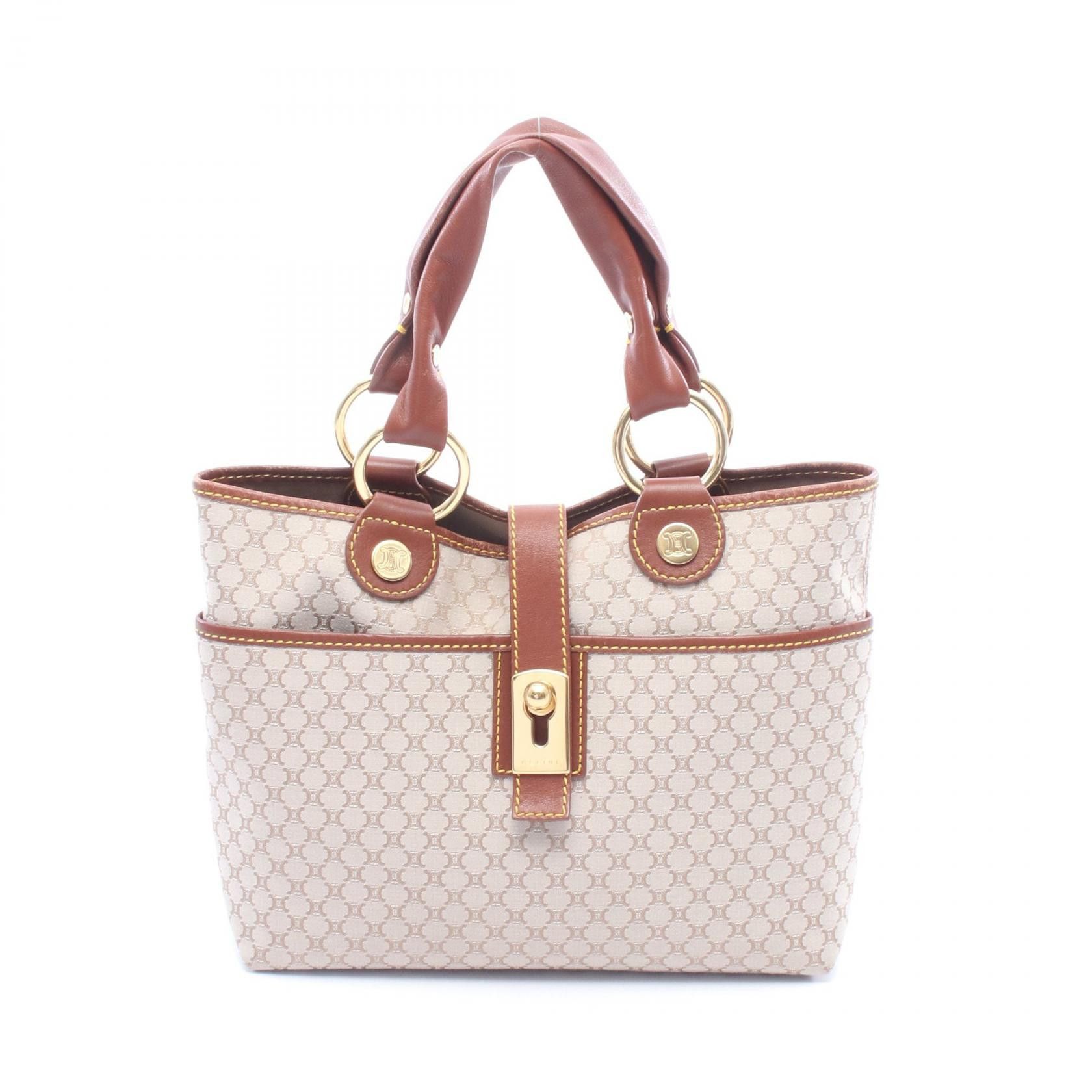 Celine Celine CELINE Canvas Leather Handbag Leather Handbag DUTY FREE for USA Size ONE SIZE - 1 Thumbnail