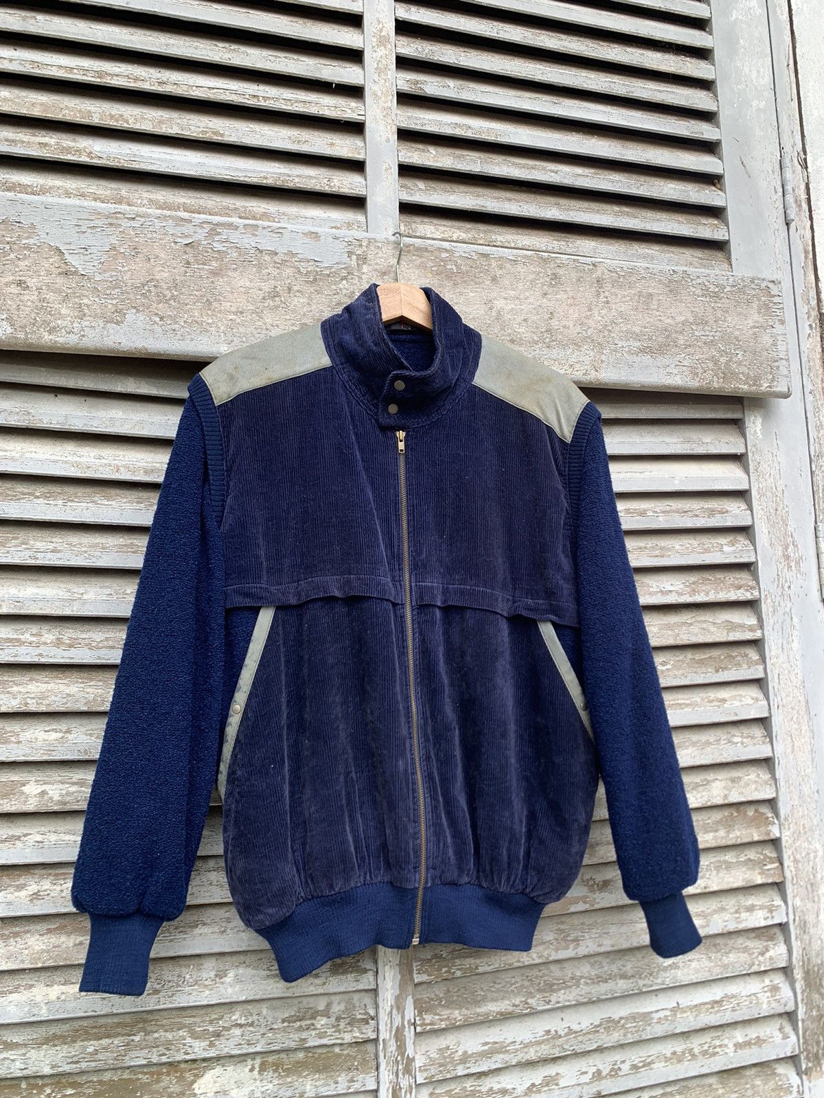 Vintage THRASHED Tokyo Zip Up Suede Bomber Jacket Size US M / EU 48-50 / 2 - 8 Thumbnail