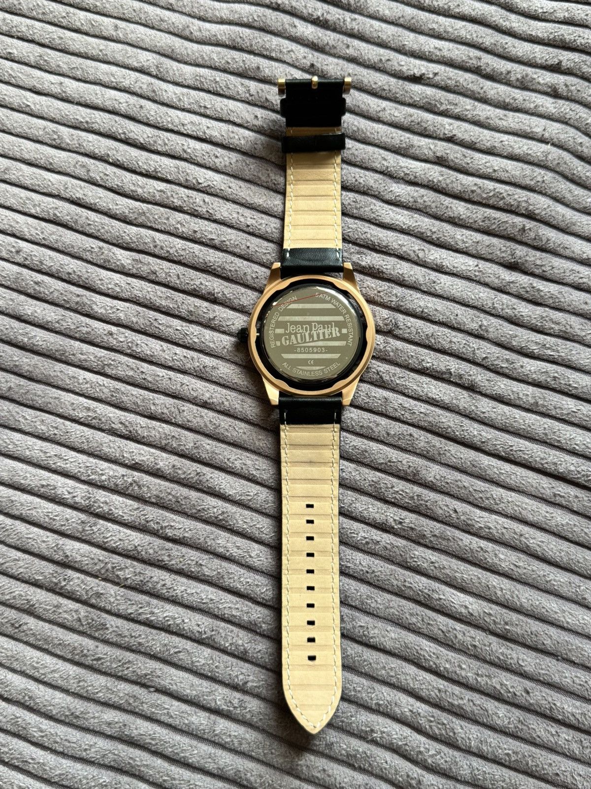 Jean Paul Gaultier Jean Paul Gaultier Archive Black Leather Man Watch Grail JPG Size ONE SIZE - 5 Thumbnail