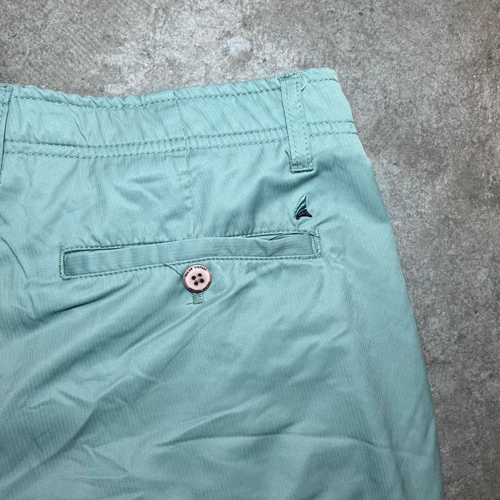 Other Slim Fit Stretch Waist Tailer Vintage Green Chino Shorts Size US 30 / EU 46 - 5 Thumbnail