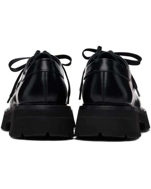 Salvatore Ferragamo o1s1rm0725 Lace Up Derby Shoes in Black Size US 10 / EU 43 - 2 Thumbnail